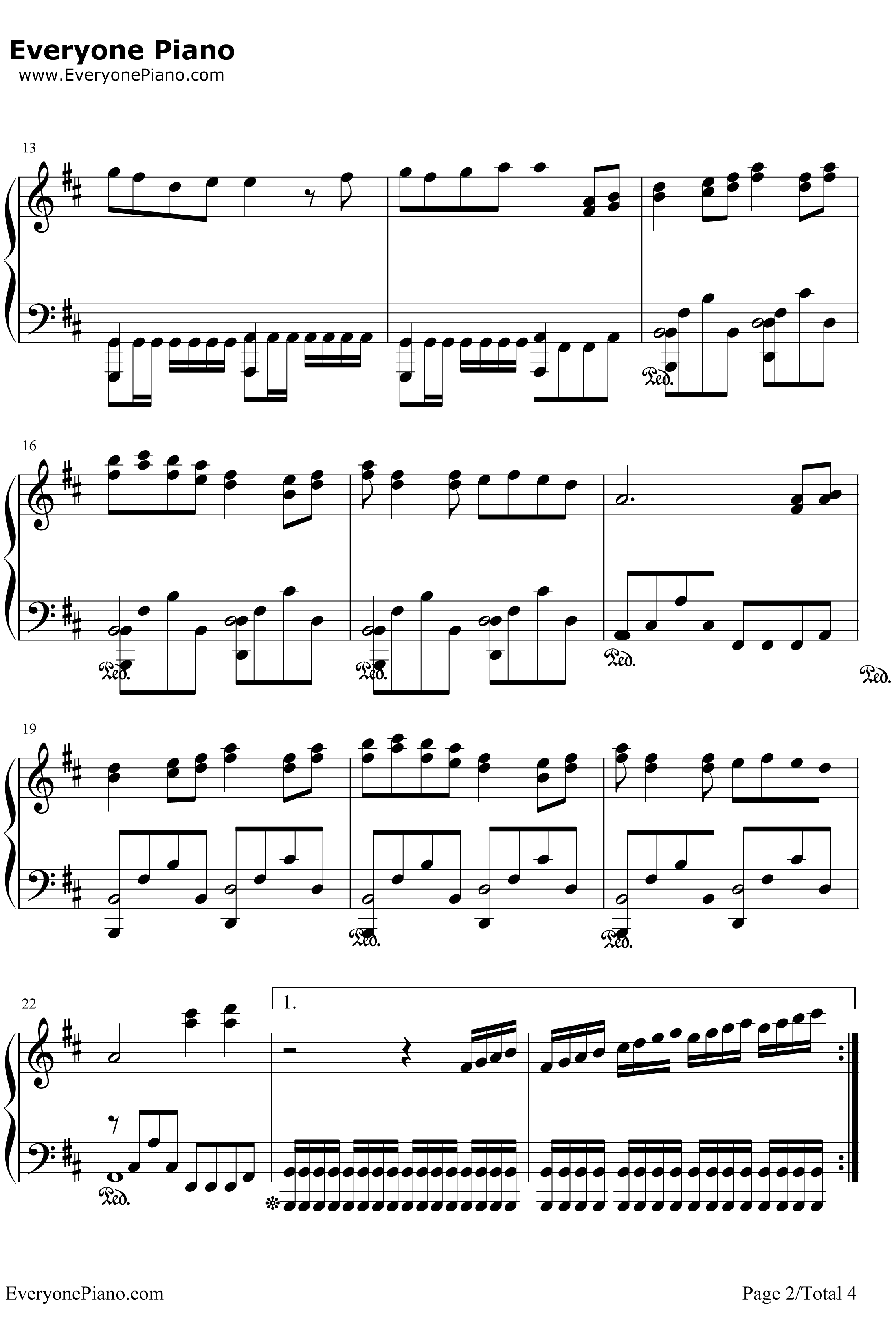 Super Star钢琴谱-S.H.E2