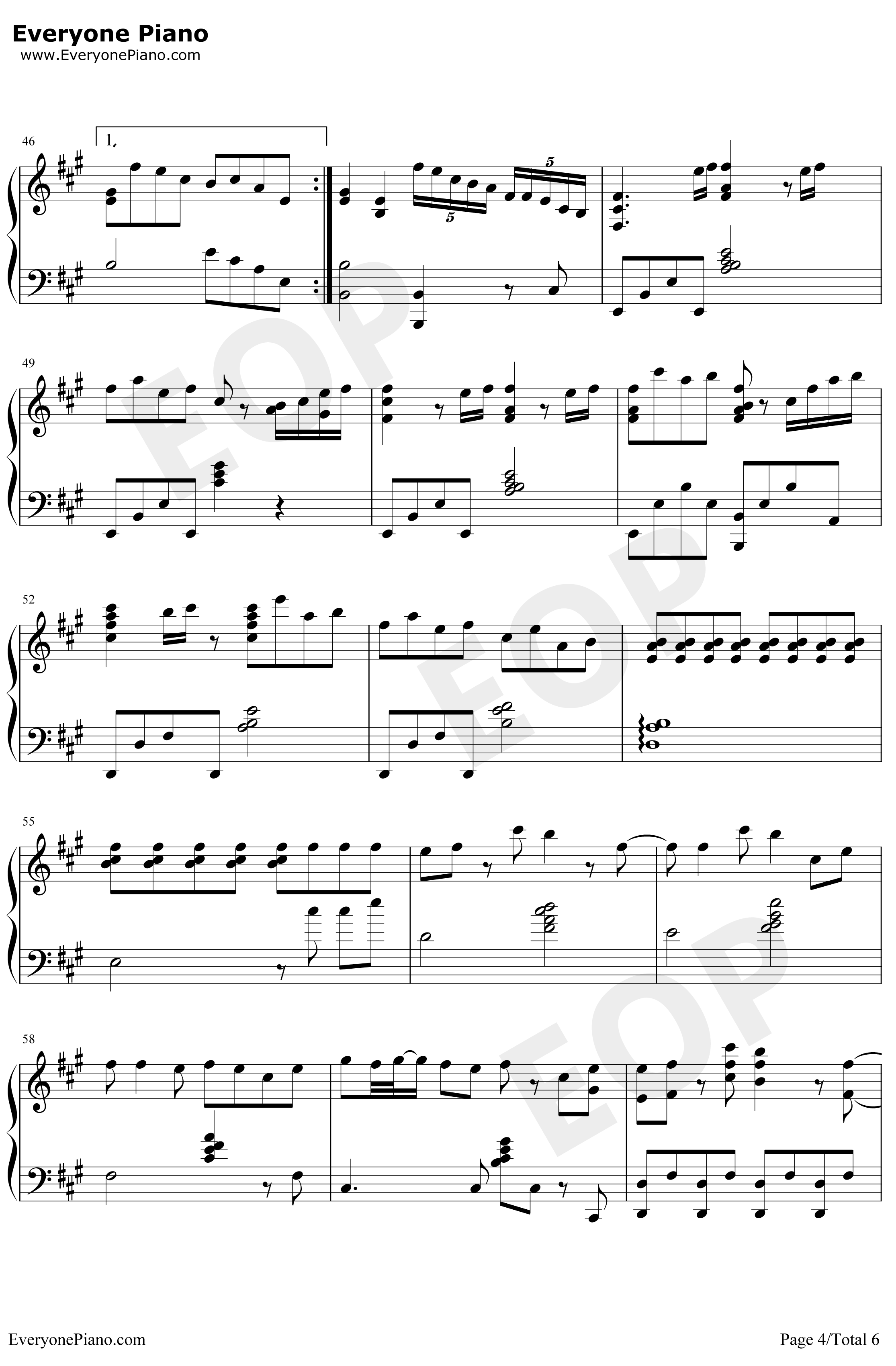 极乐净土钢琴谱-GARNiDELiA-合音版4