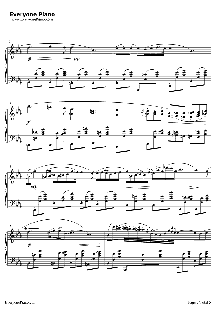 肖邦夜曲第二首钢琴谱-肖邦2