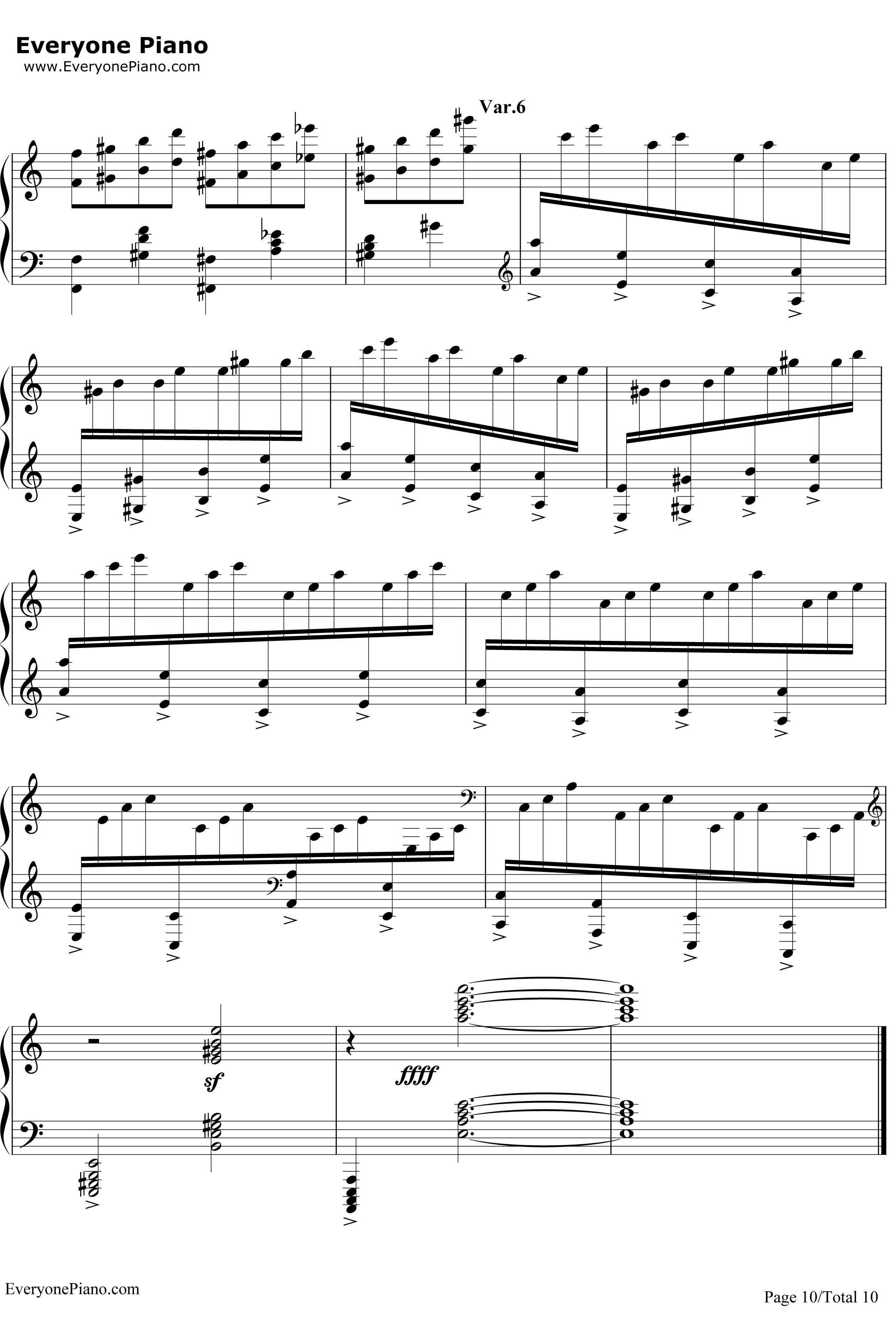 帕格尼尼飞絮曲钢琴谱-马克西姆10