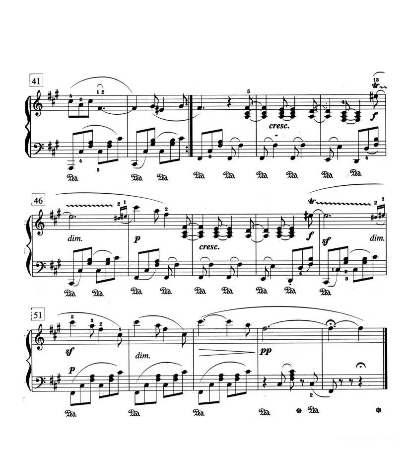 门德尔松《威尼斯船歌》钢琴谱1
