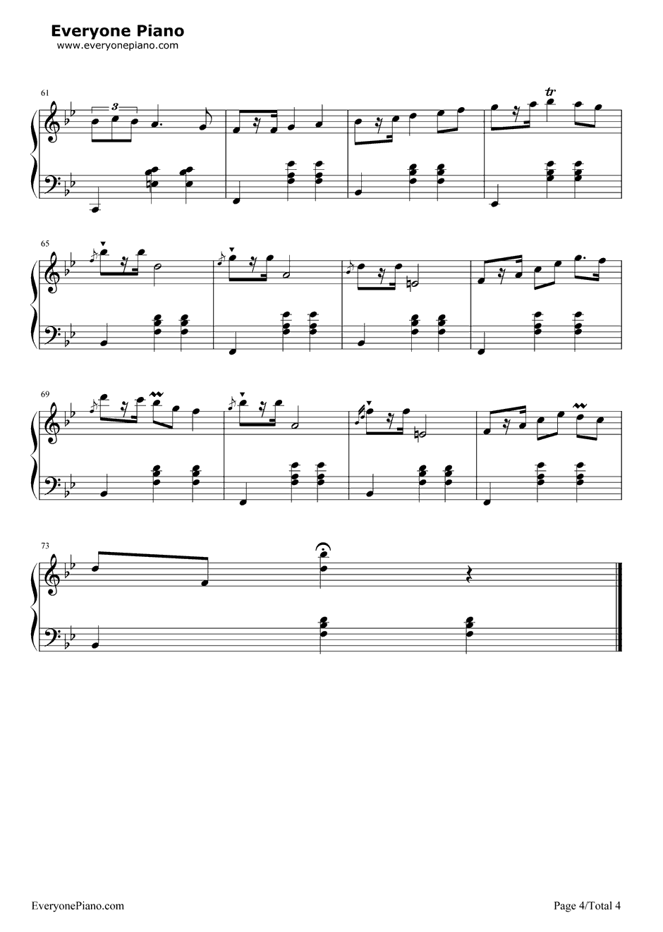 降B大调玛祖卡钢琴谱-肖邦4