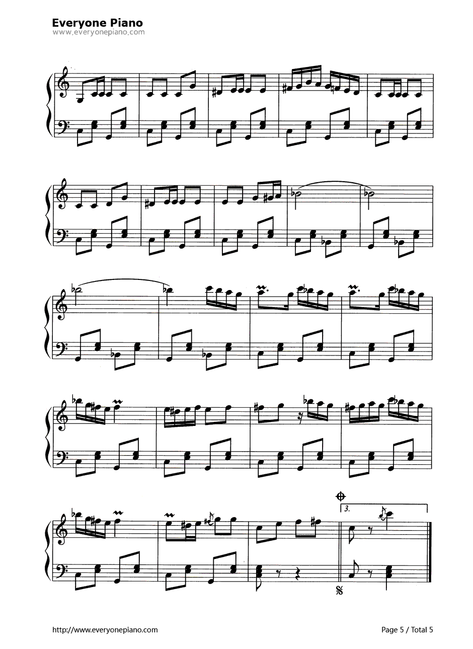 霍拉舞曲钢琴谱-霍拉舞曲5