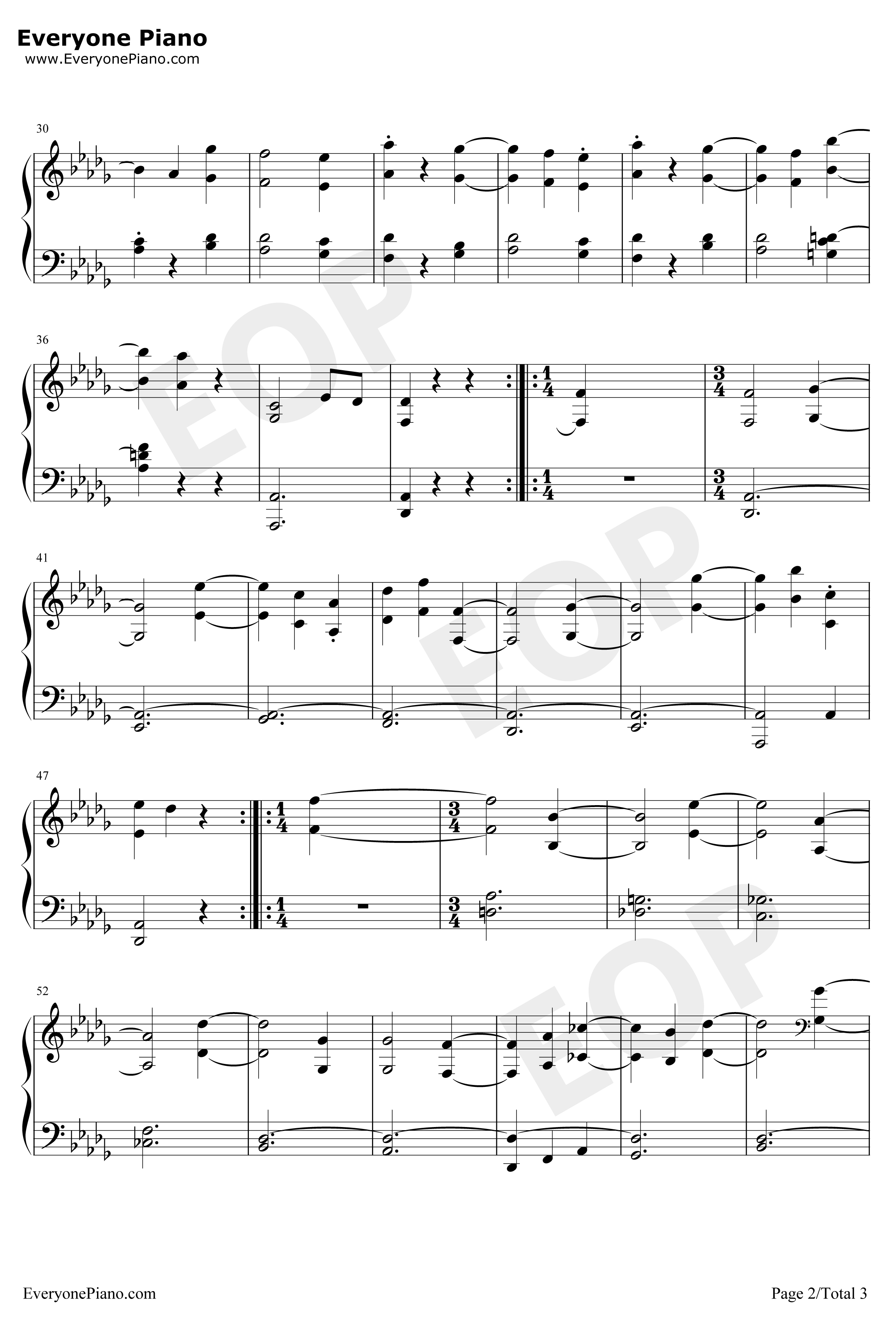 月光奏鸣曲第二乐章钢琴谱-贝多芬2