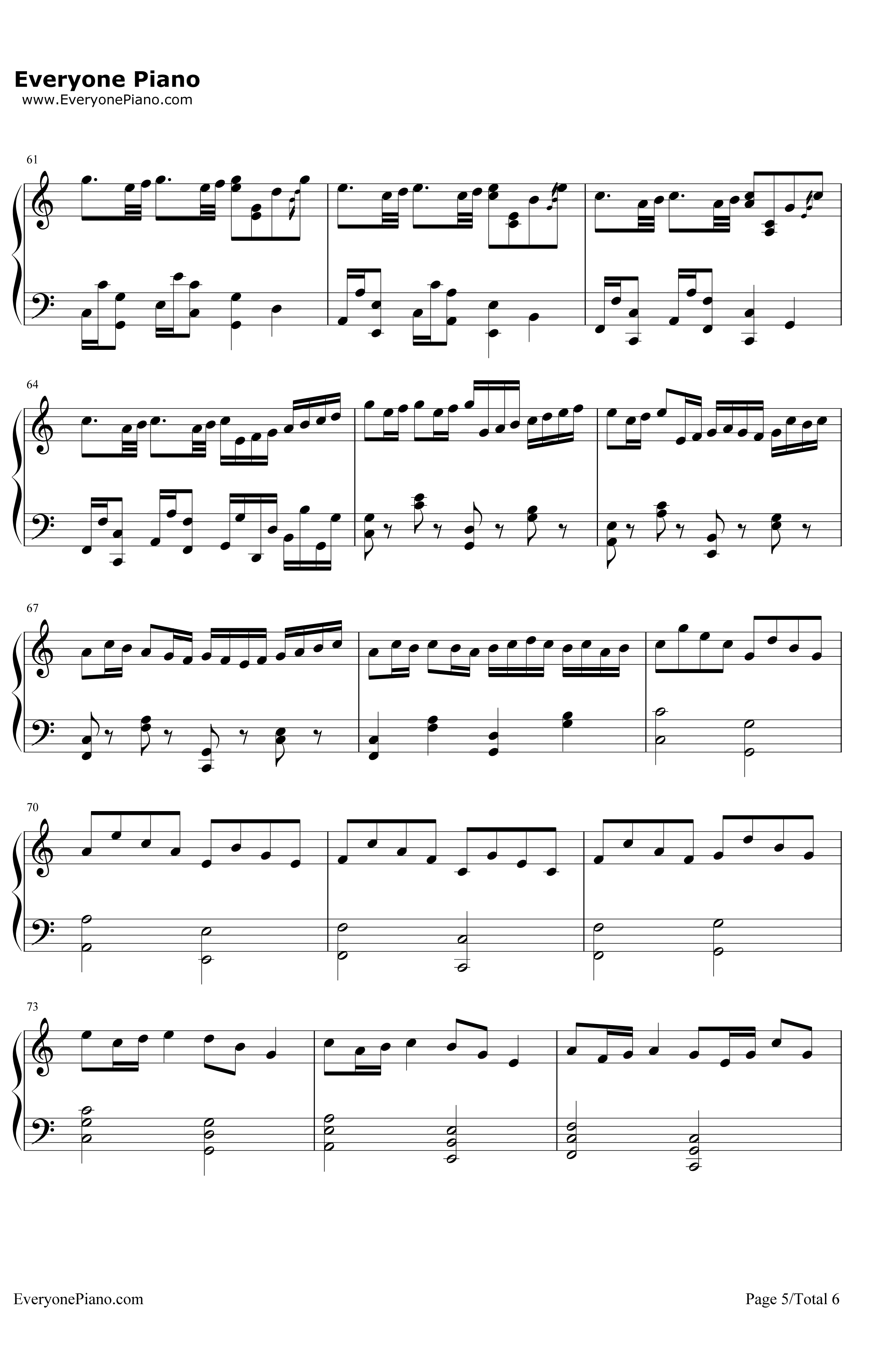 卡农圣诞夜钢琴谱-卡农-超喜欢的圣诞歌曲5
