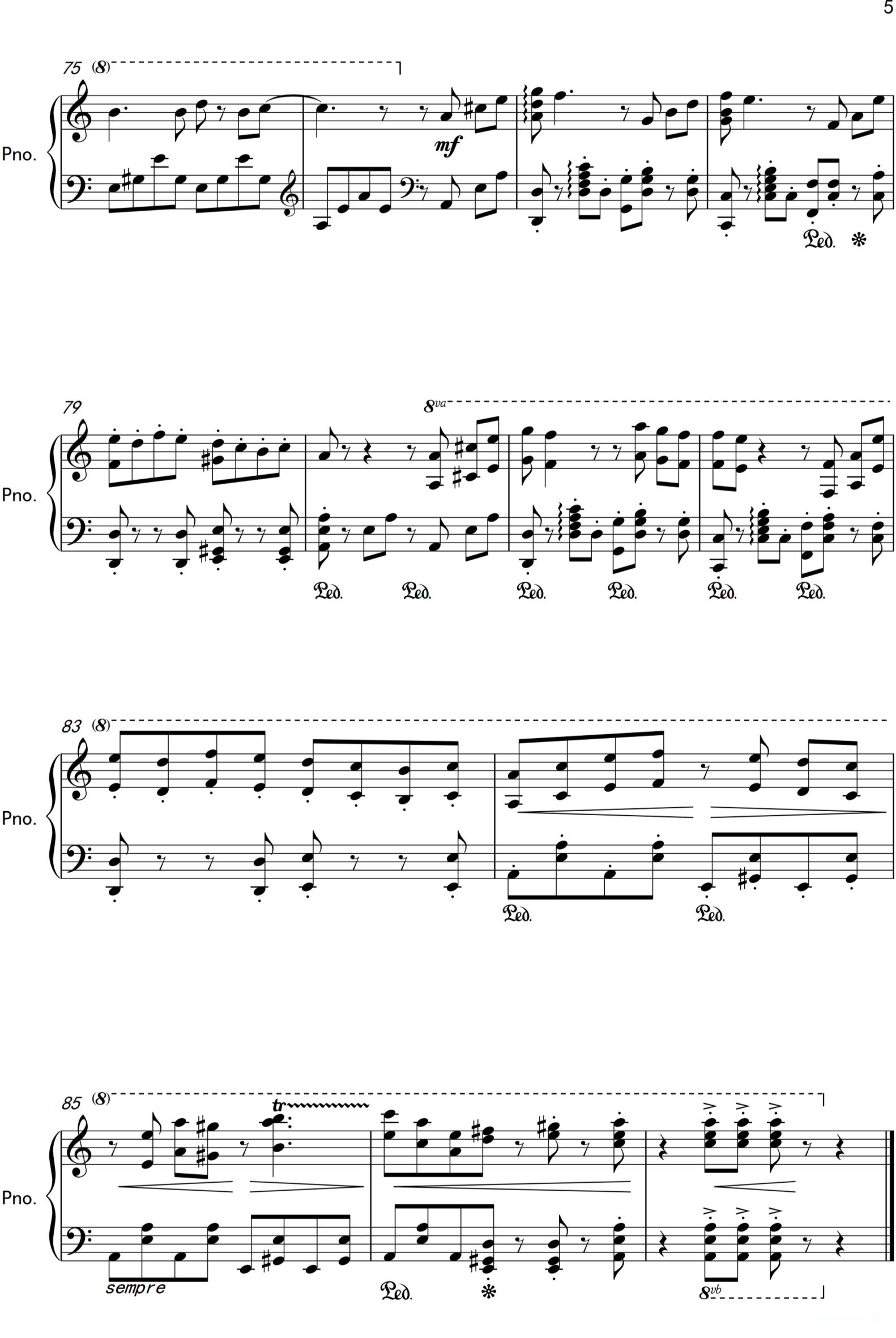 周杰伦《Mojito》钢琴谱1