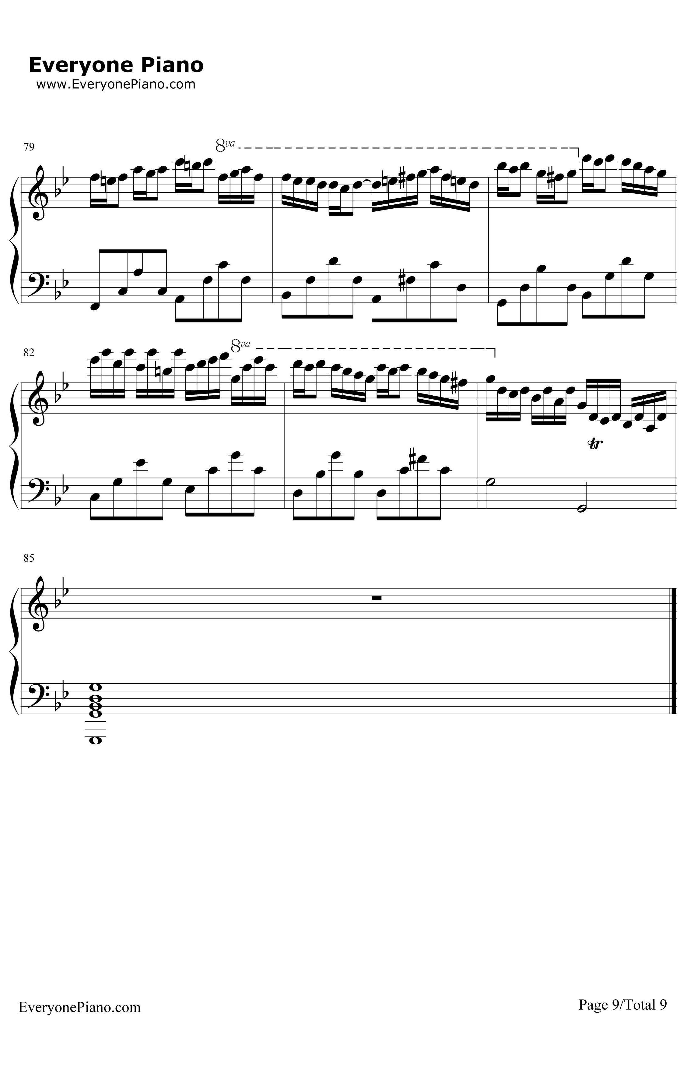 星空钢琴谱-理查德·克莱德曼RichardClayderman-完整版-LyphardMelodie9