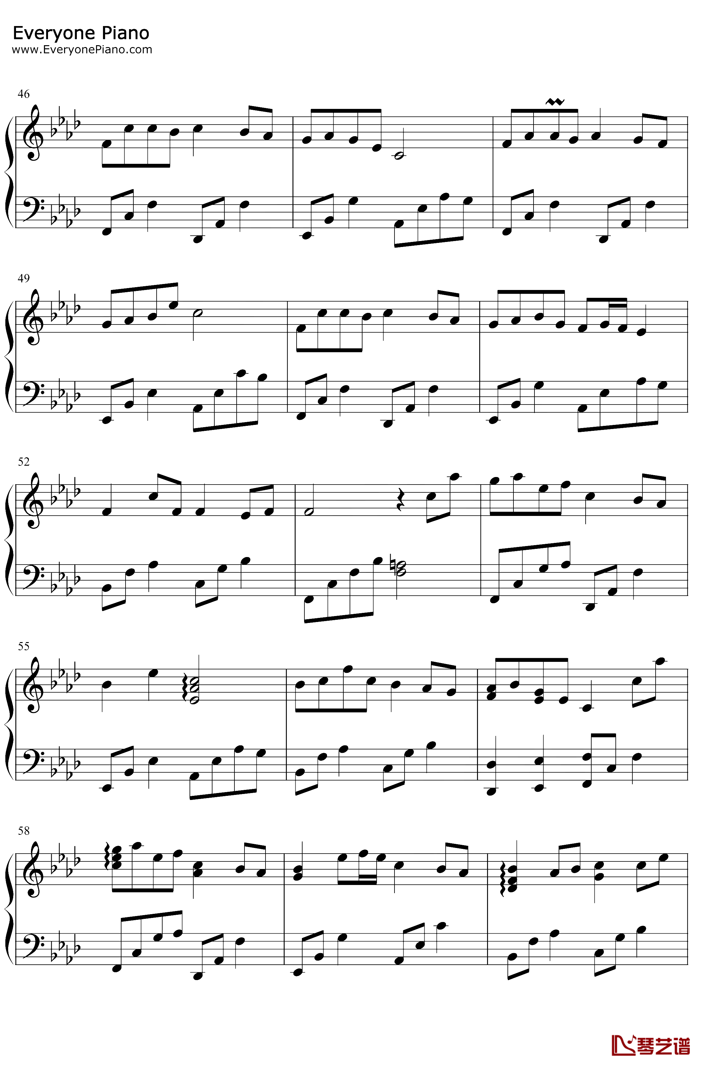 天行九歌钢琴谱-霍尊-完美版4