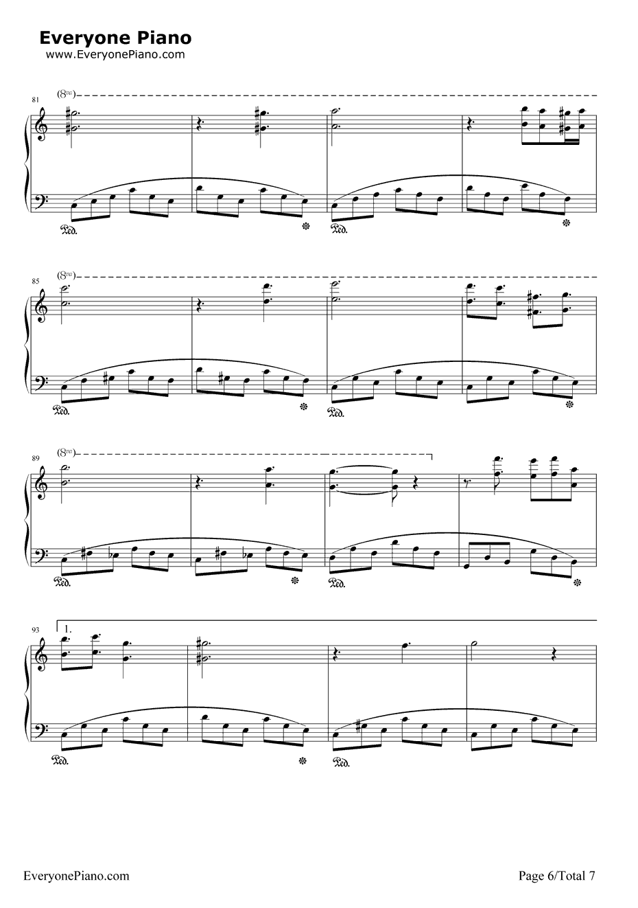 克劳汀幻想曲钢琴谱-马克西姆6