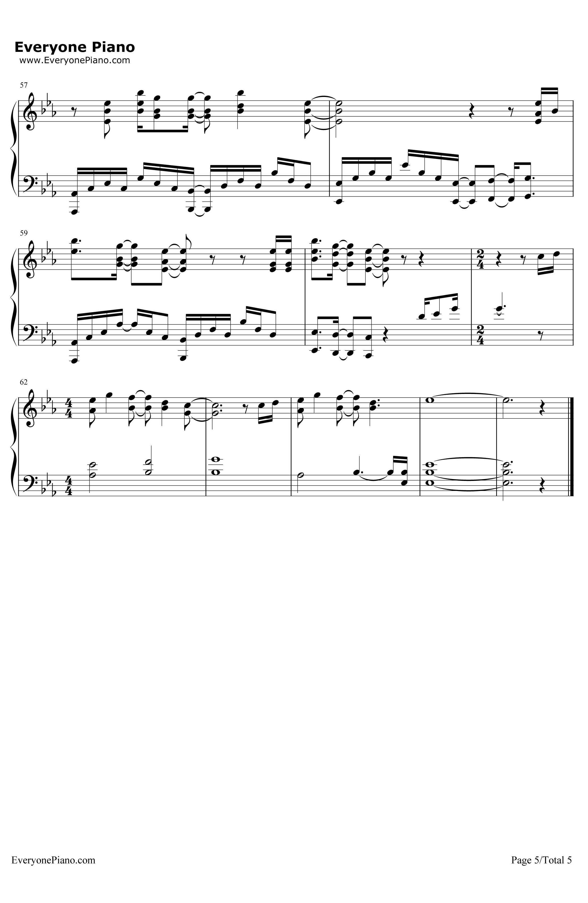 You'reBeautiful钢琴谱-JamesBlunt5