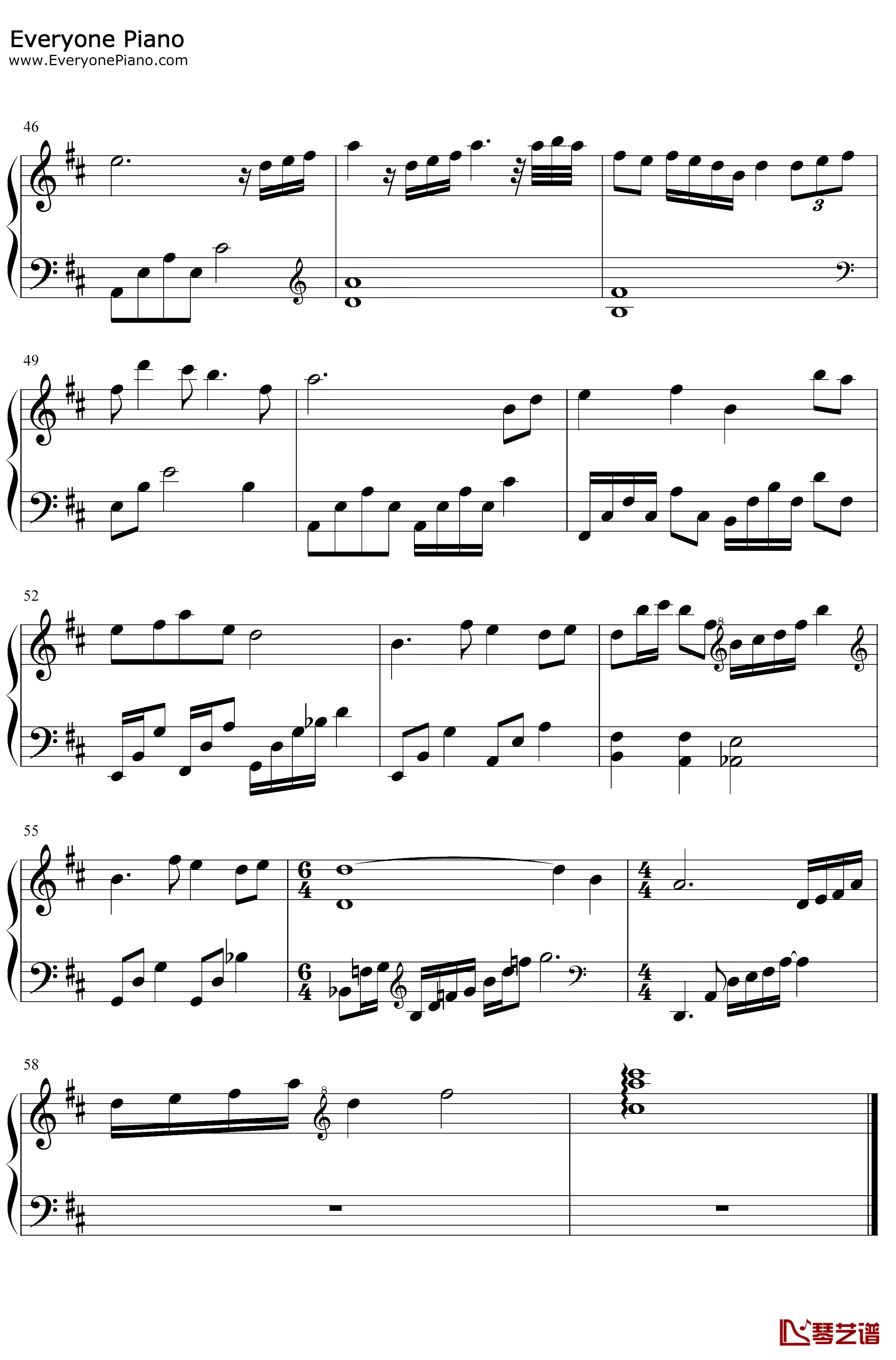 数红钢琴谱-银临-长安诺插曲4