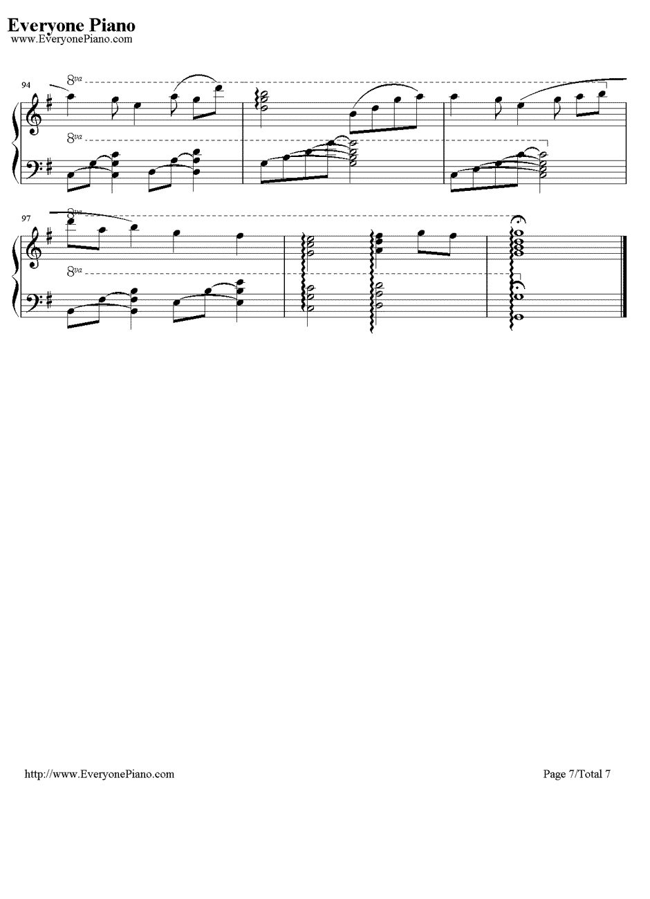 小小的手心完整版钢琴谱-麻枝准-CLANNAD插曲7