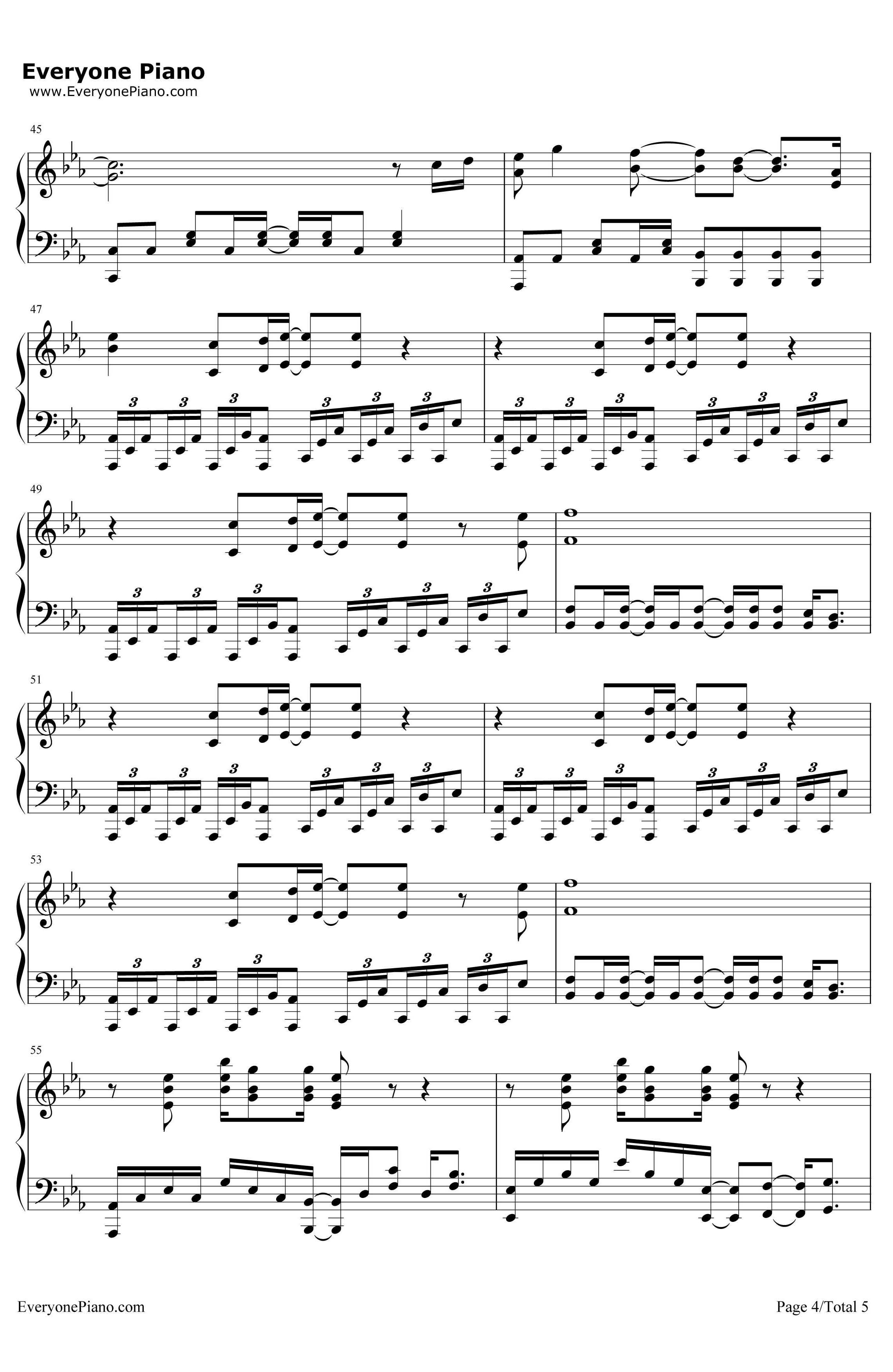 You'reBeautiful钢琴谱-JamesBlunt4