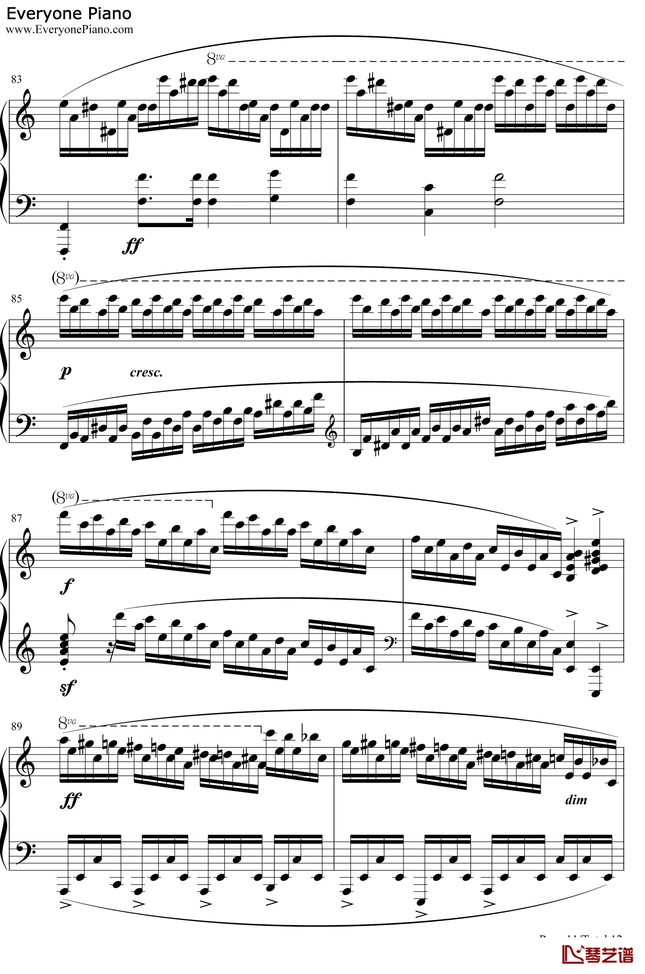 肖邦练习曲第23首钢琴谱-肖邦-肖邦练习曲第23首11