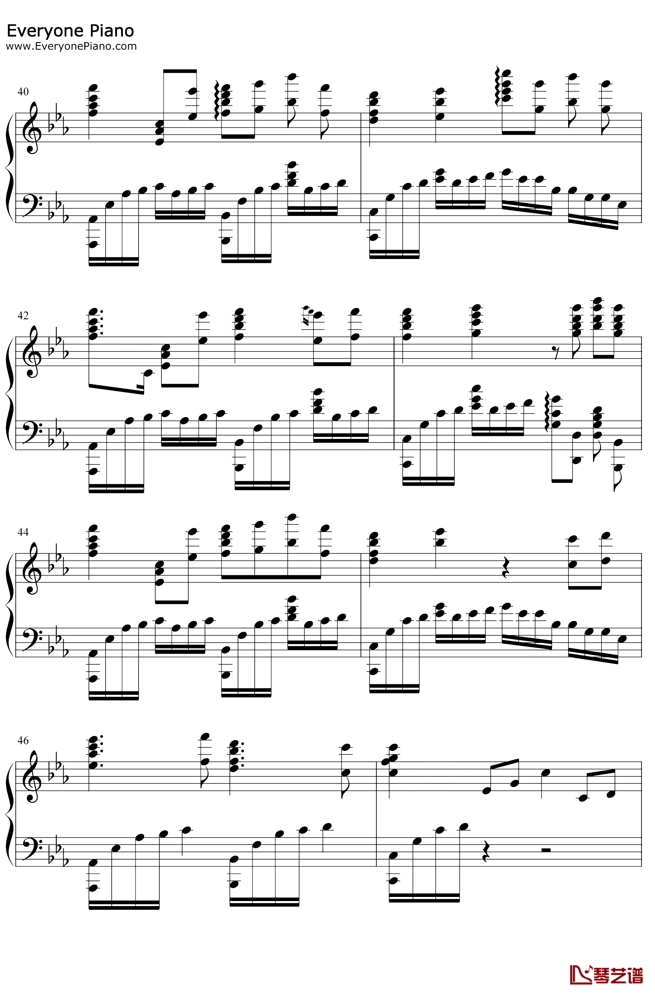 Eutopia钢琴谱-YoohsicRoomz4