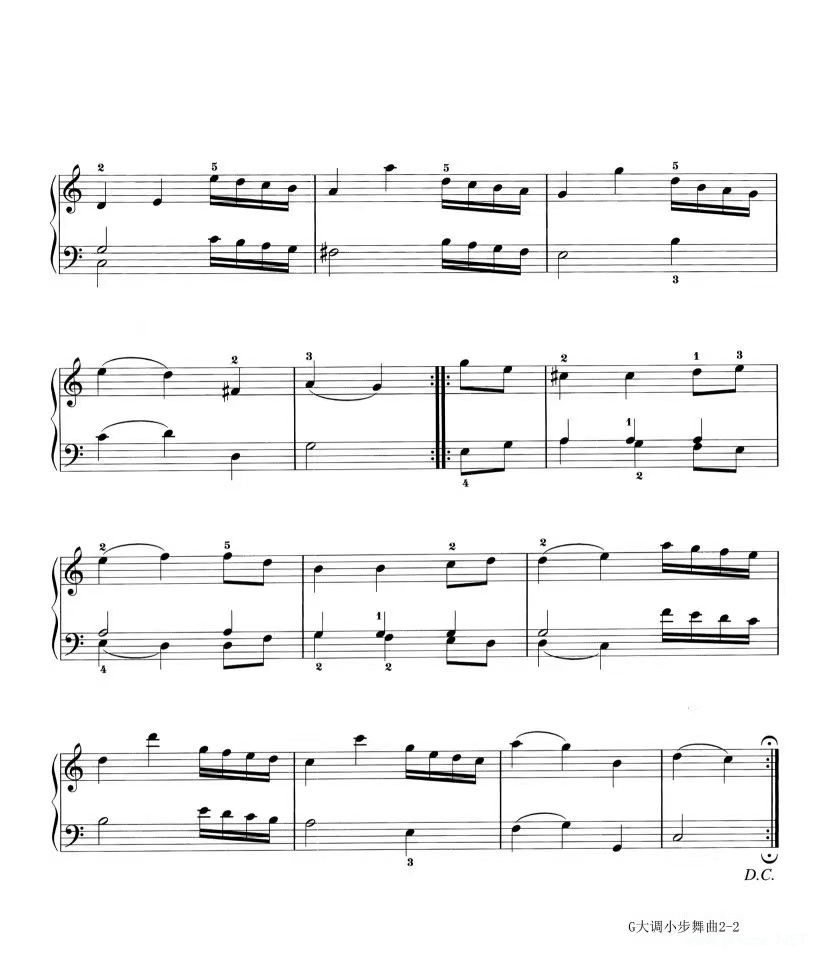 莫扎特《G大调小步舞曲》钢琴谱1