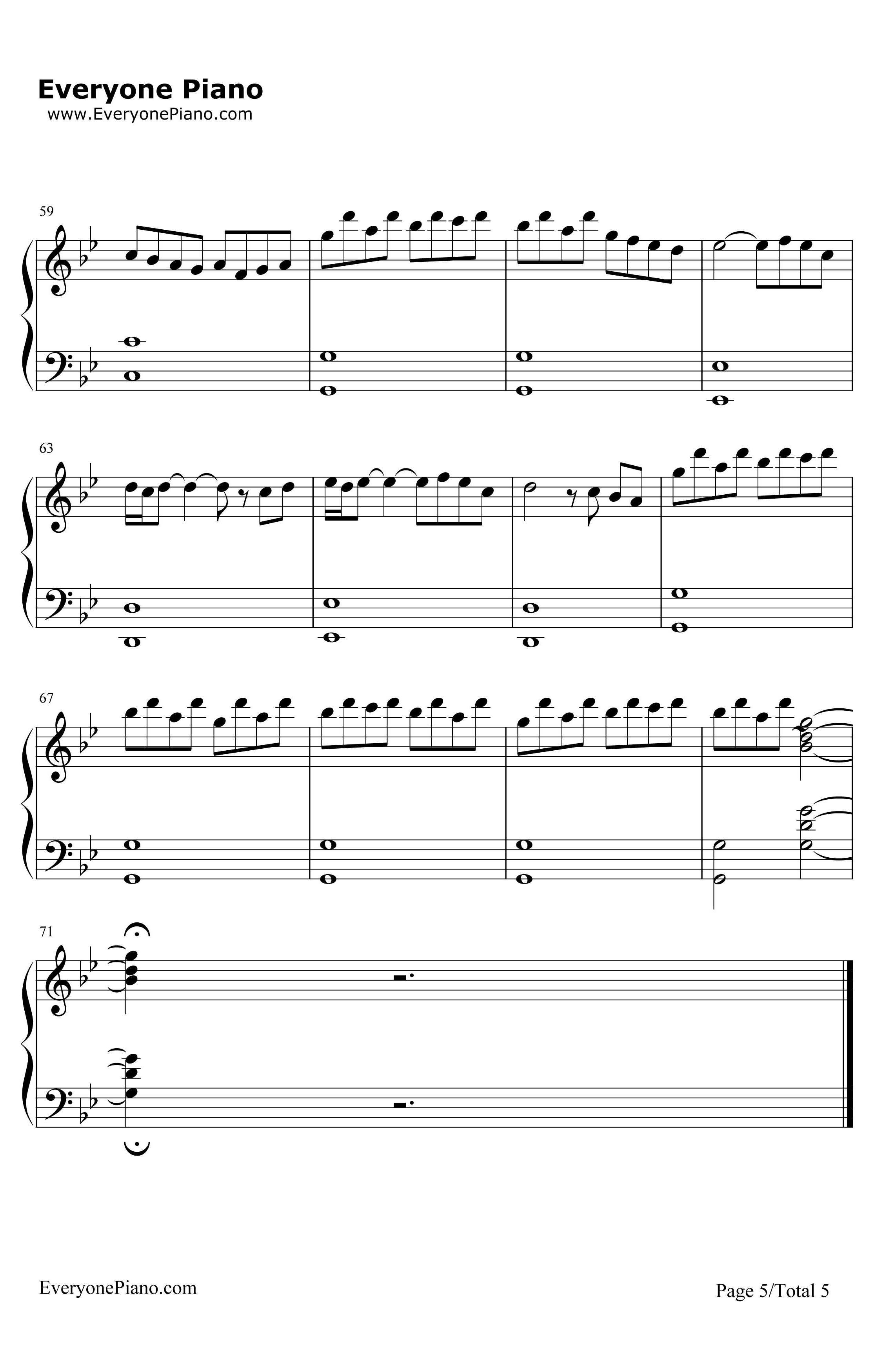 海王星钢琴谱-班得瑞-《迷雾森林》班得瑞5