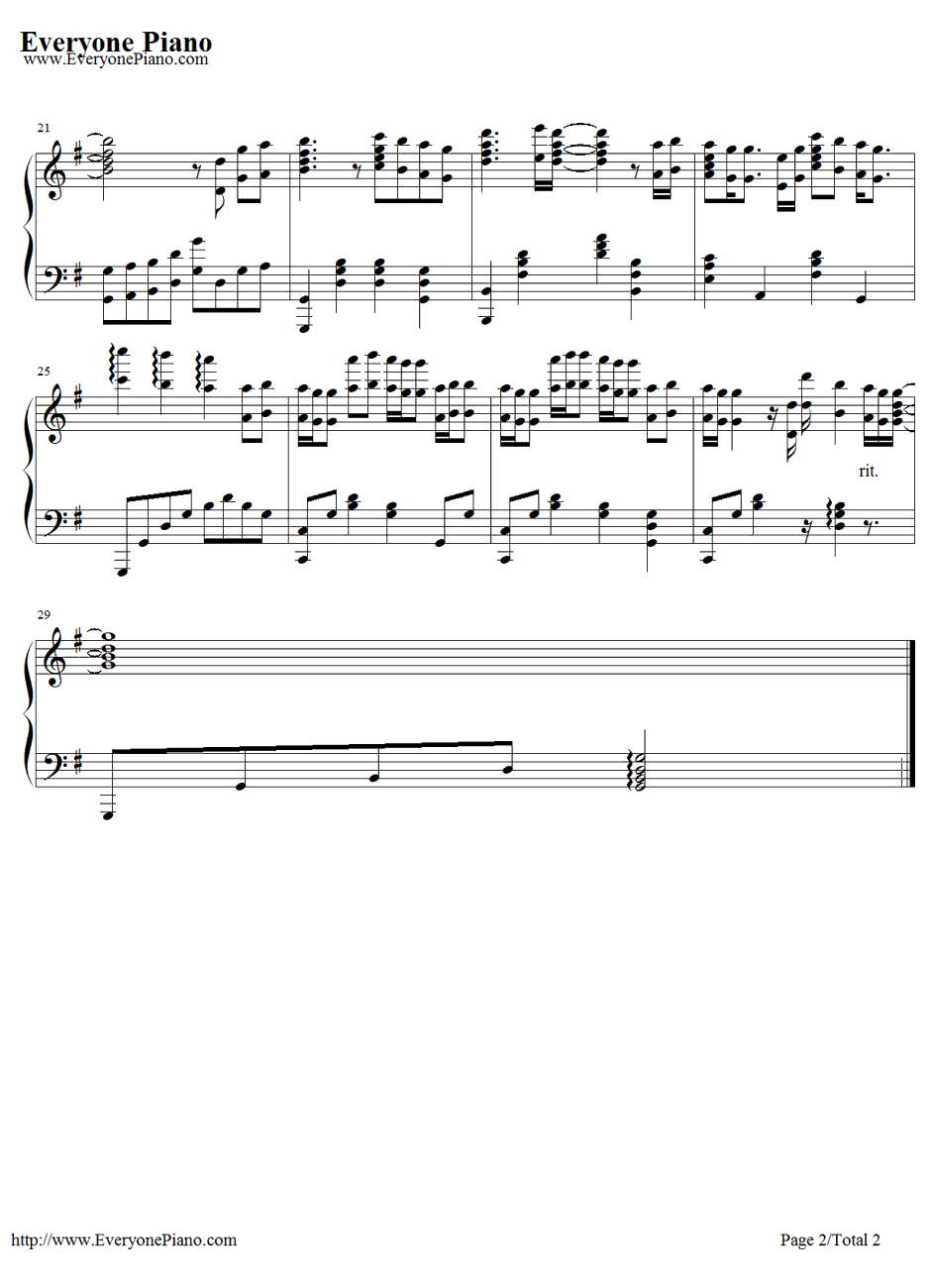 ミレナリオ钢琴谱-ELISA-魔法科高中的劣等生ED2