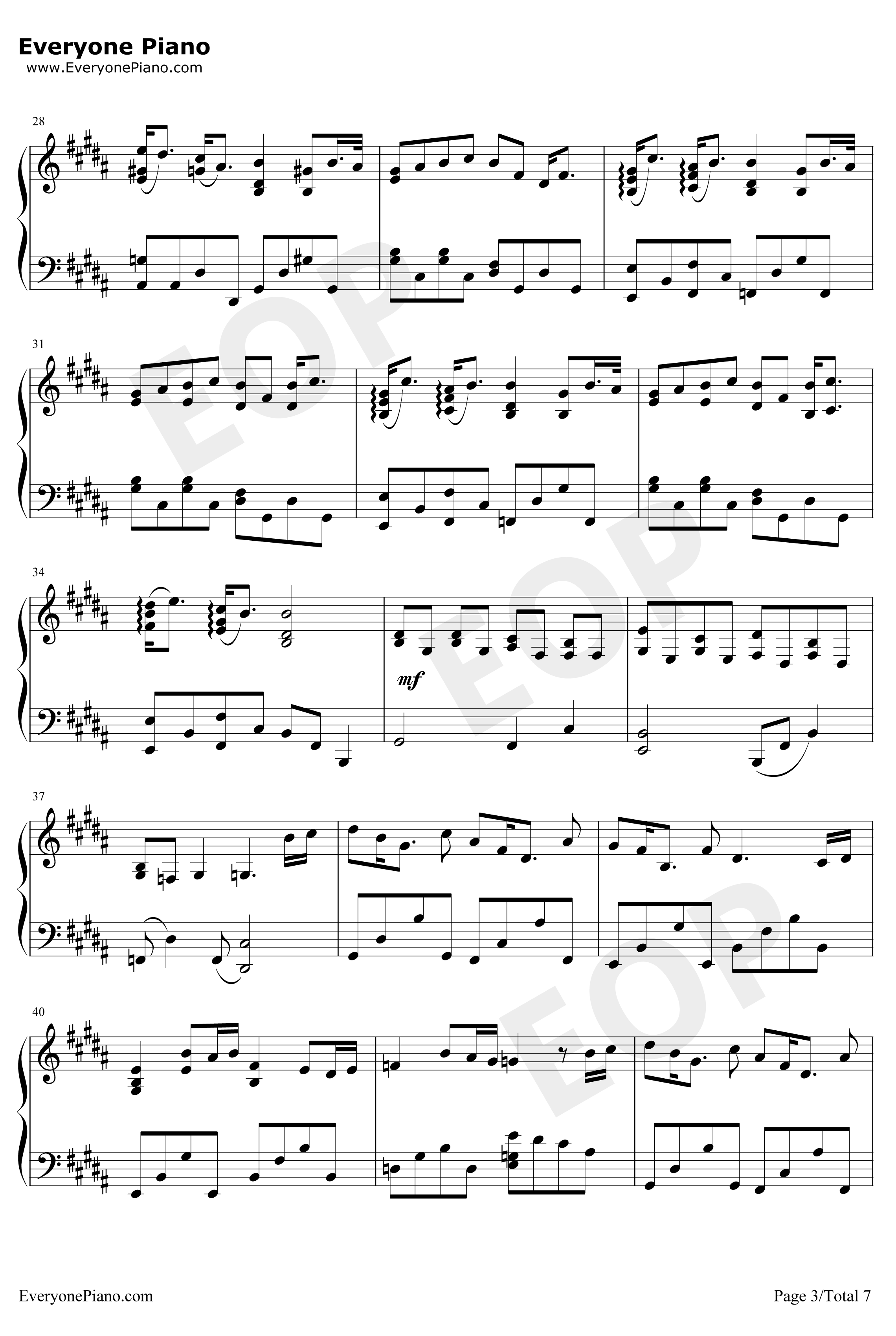 Lemon钢琴谱-米津玄师-完美演奏版3