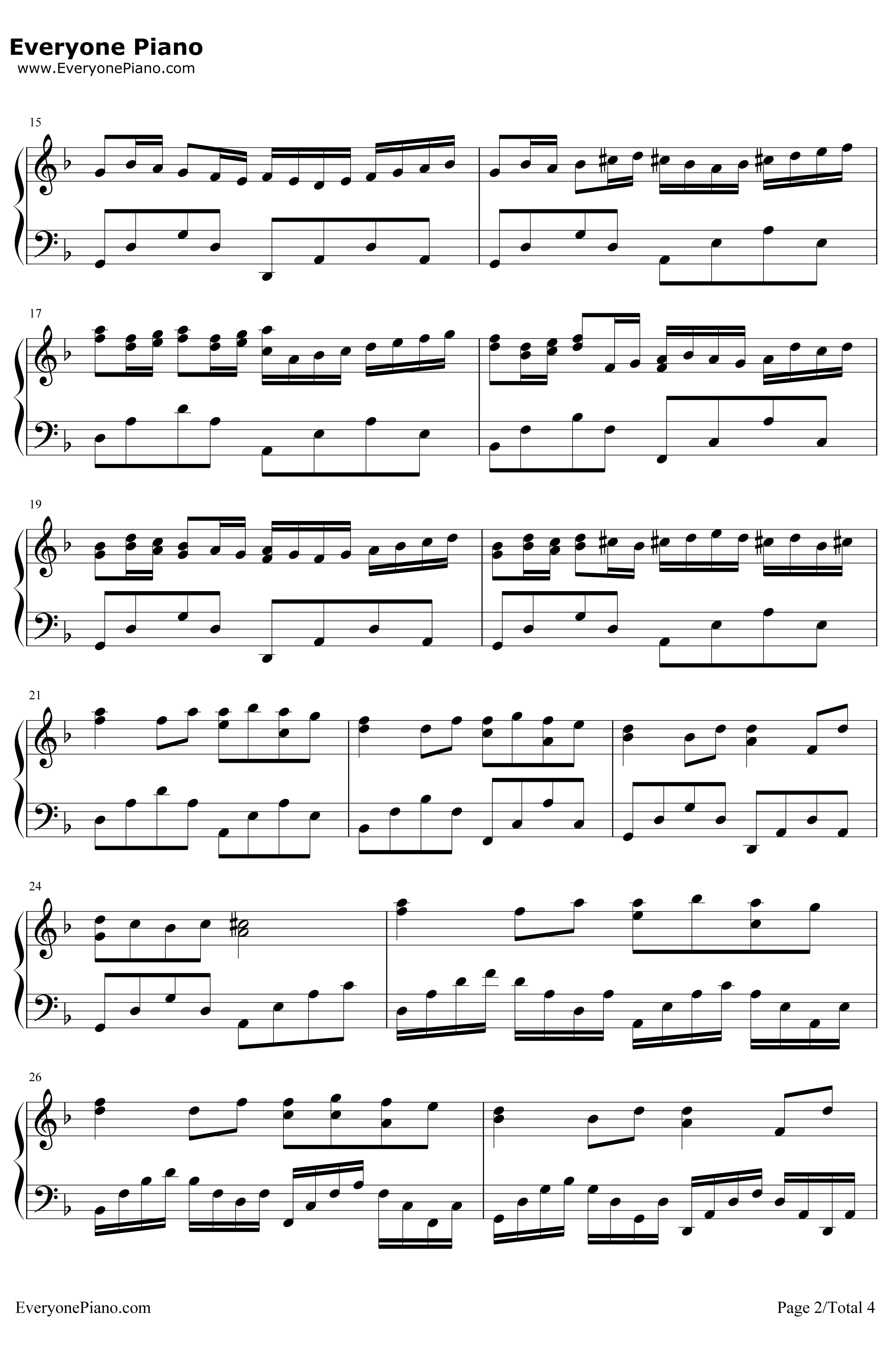Canon in D Minor钢琴谱-JohannPachelbel2