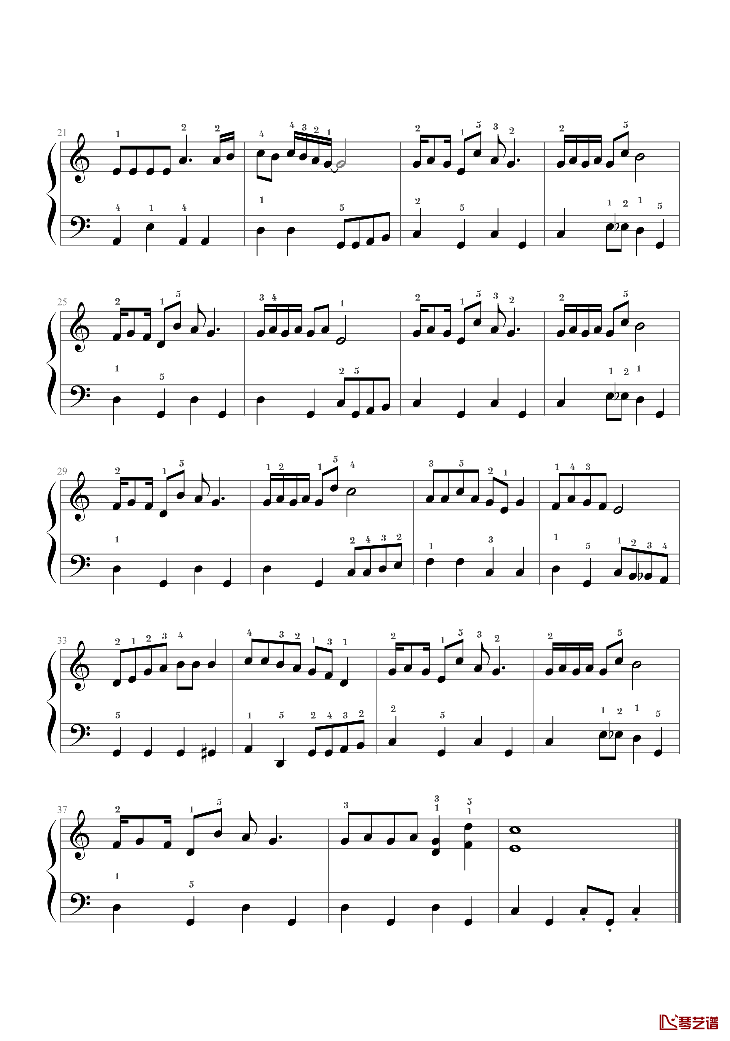 红鼻子驯鹿鲁道夫钢琴谱-经典圣诞歌曲，为你节日增添气氛！2
