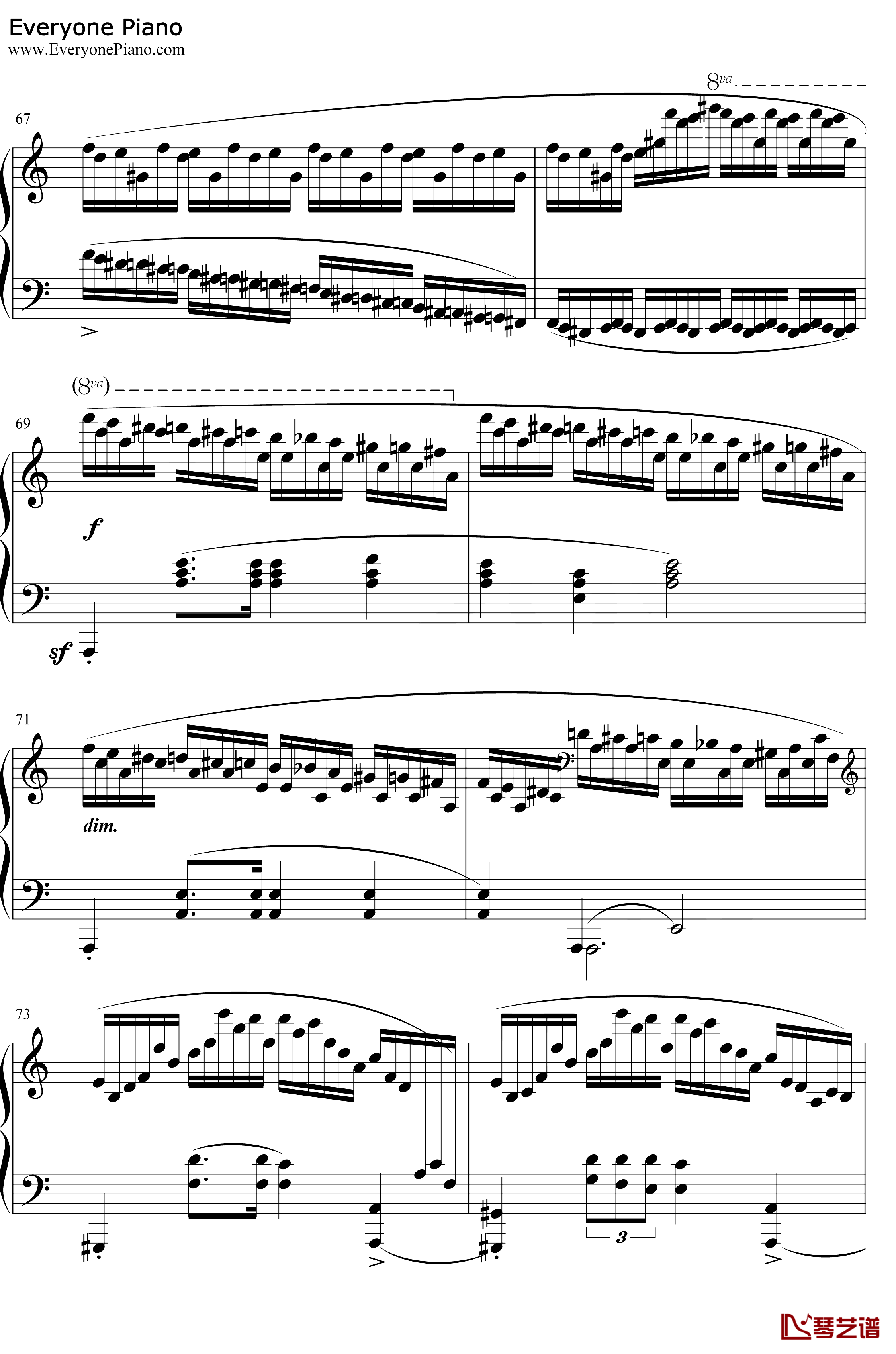 肖邦练习曲第23首钢琴谱-肖邦-肖邦练习曲第23首9