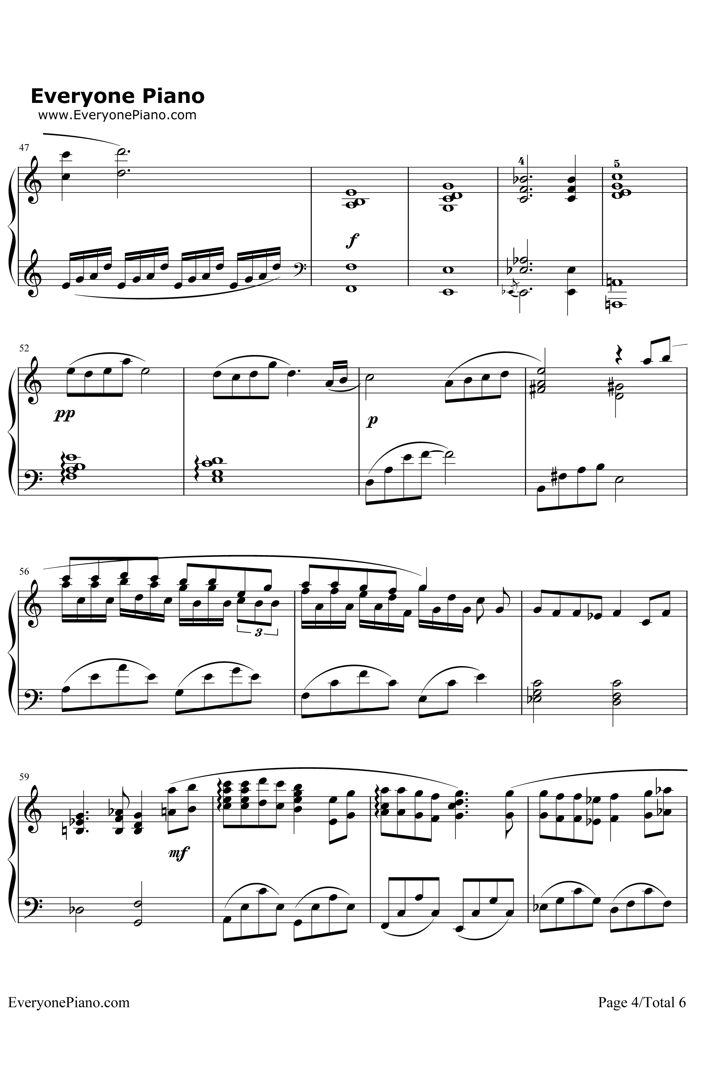 《千与千寻》钢琴谱-久石让宫崎骏-那个夏天（OneSummer'sDay）4