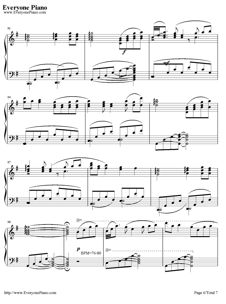 小小的手心完整版钢琴谱-麻枝准-CLANNAD插曲6