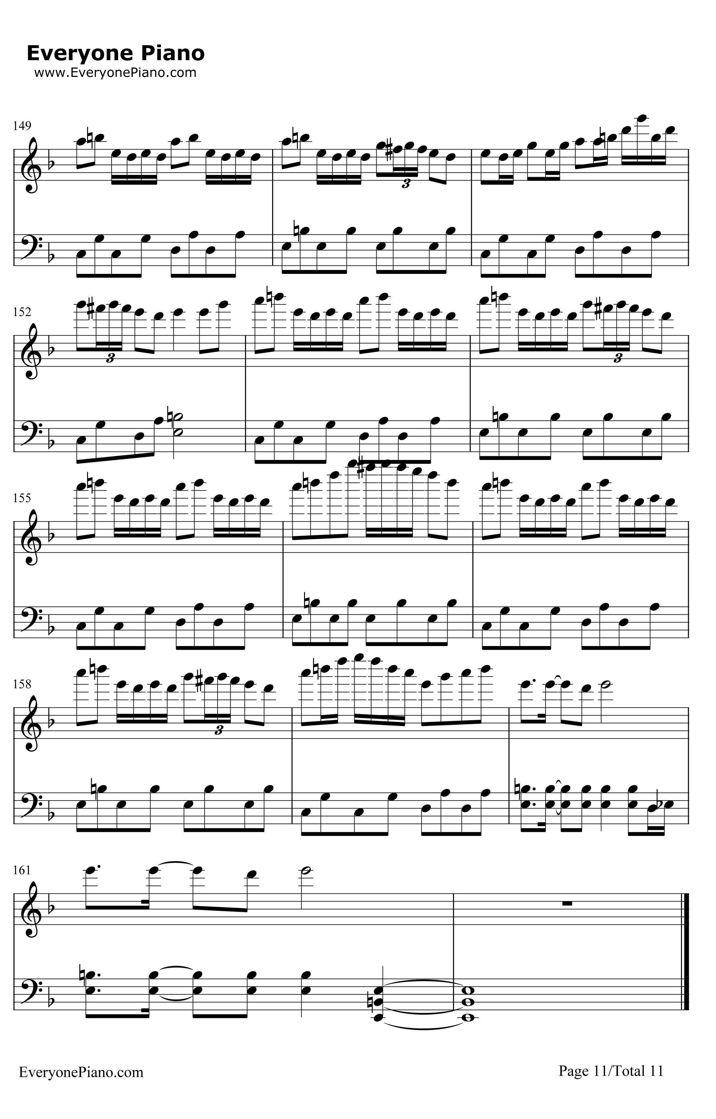 千本樱简单版钢琴谱-初音未来11