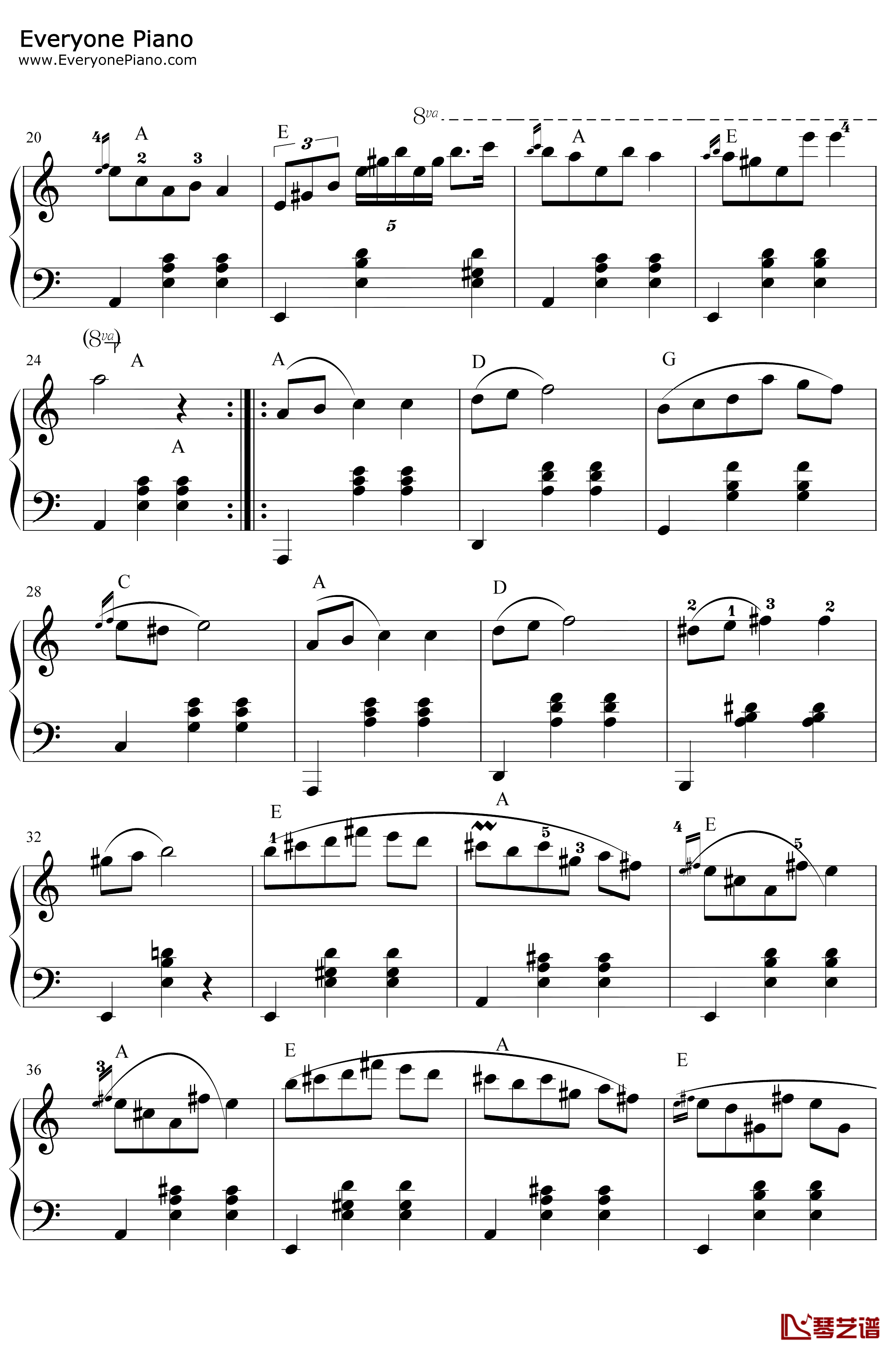 A小调圆舞曲钢琴谱-肖邦2