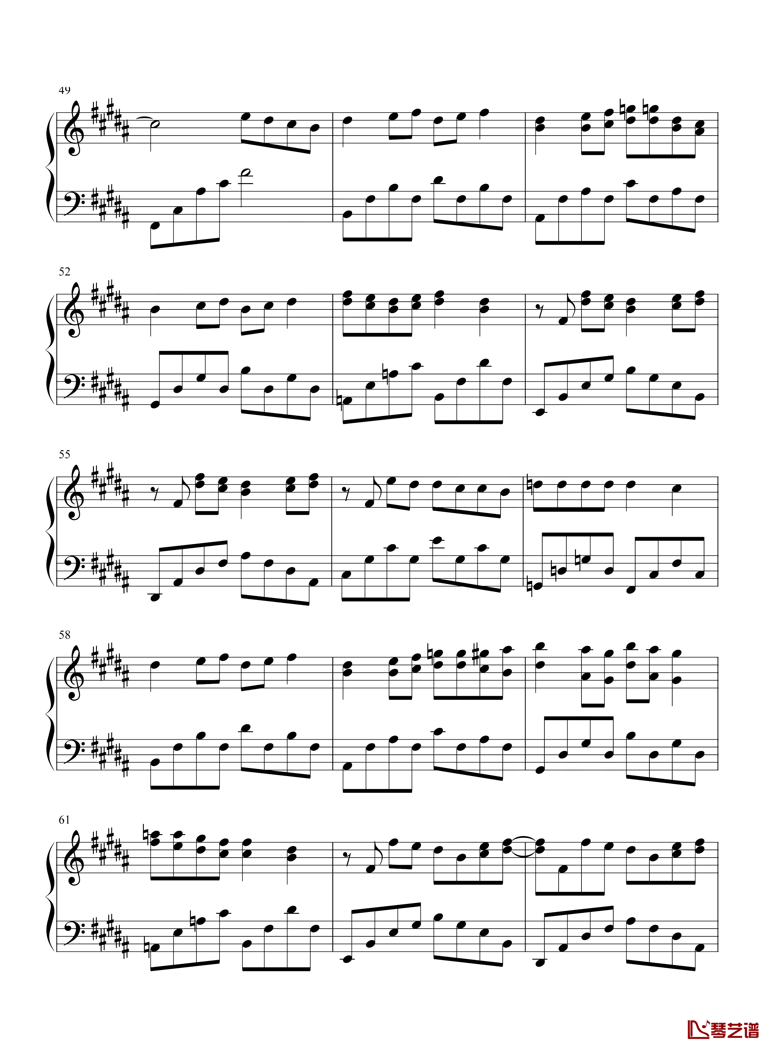 心引力钢琴谱-王俊凯/蔡依林-在流星划过定格的一瞬间，有了怦然心动的感觉4