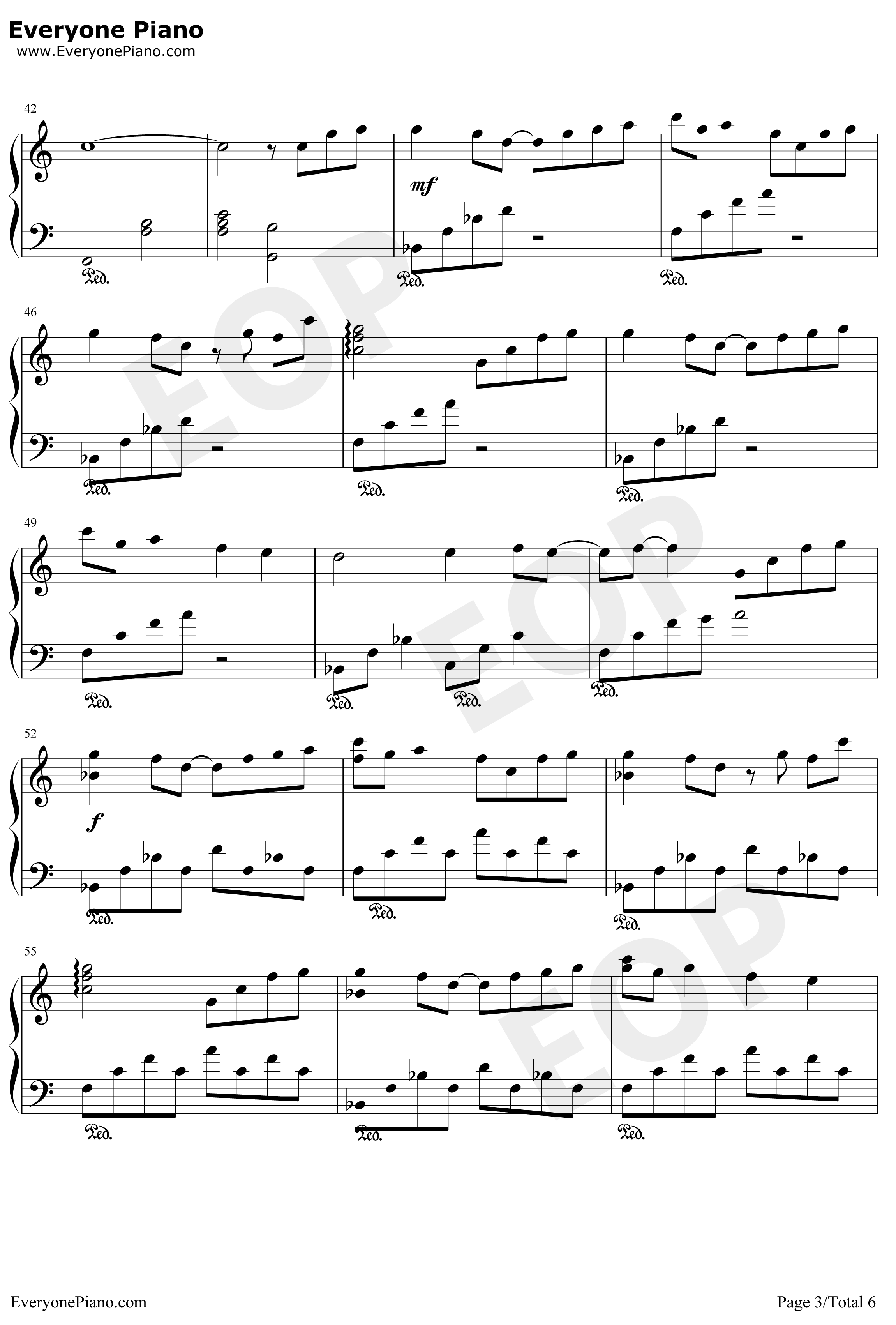 小小的手心简单版钢琴谱-麻枝准-CLANNAD3