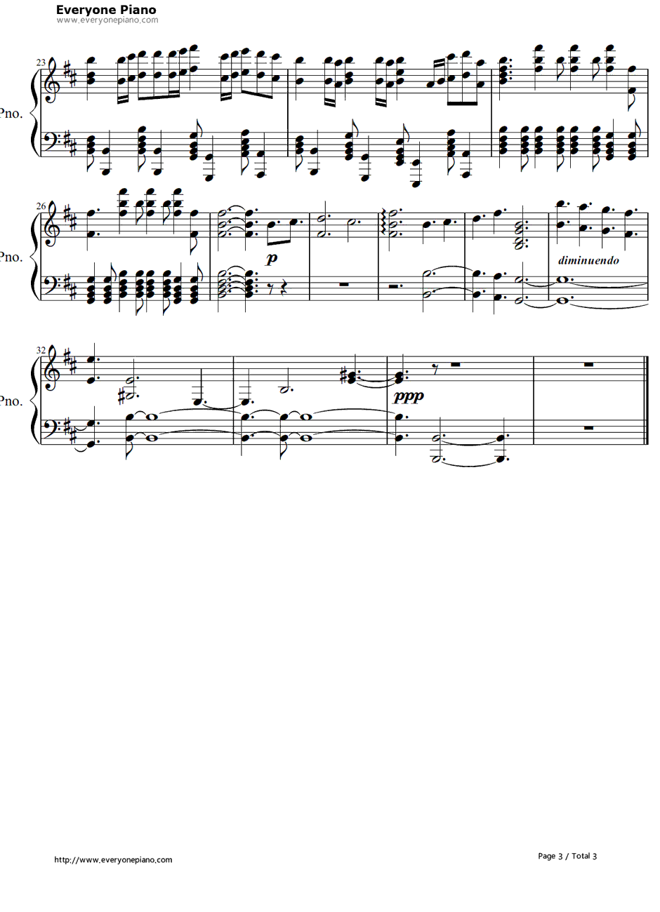 上古卷轴5：天际主题曲钢琴谱-Skyrim3