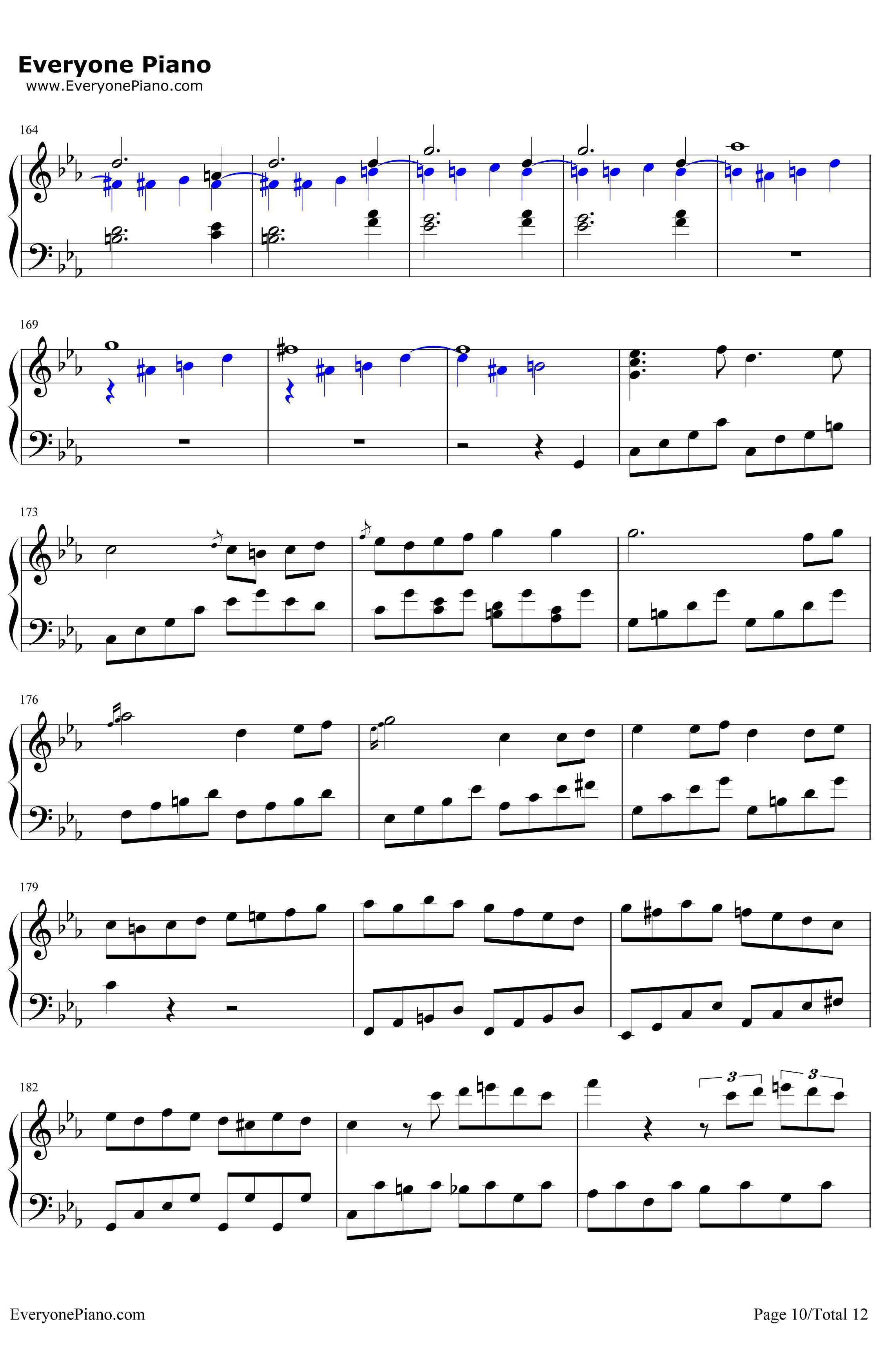 悲怆钢琴谱-贝多芬-贝多芬-c小调第八钢琴奏鸣曲第三乐章10