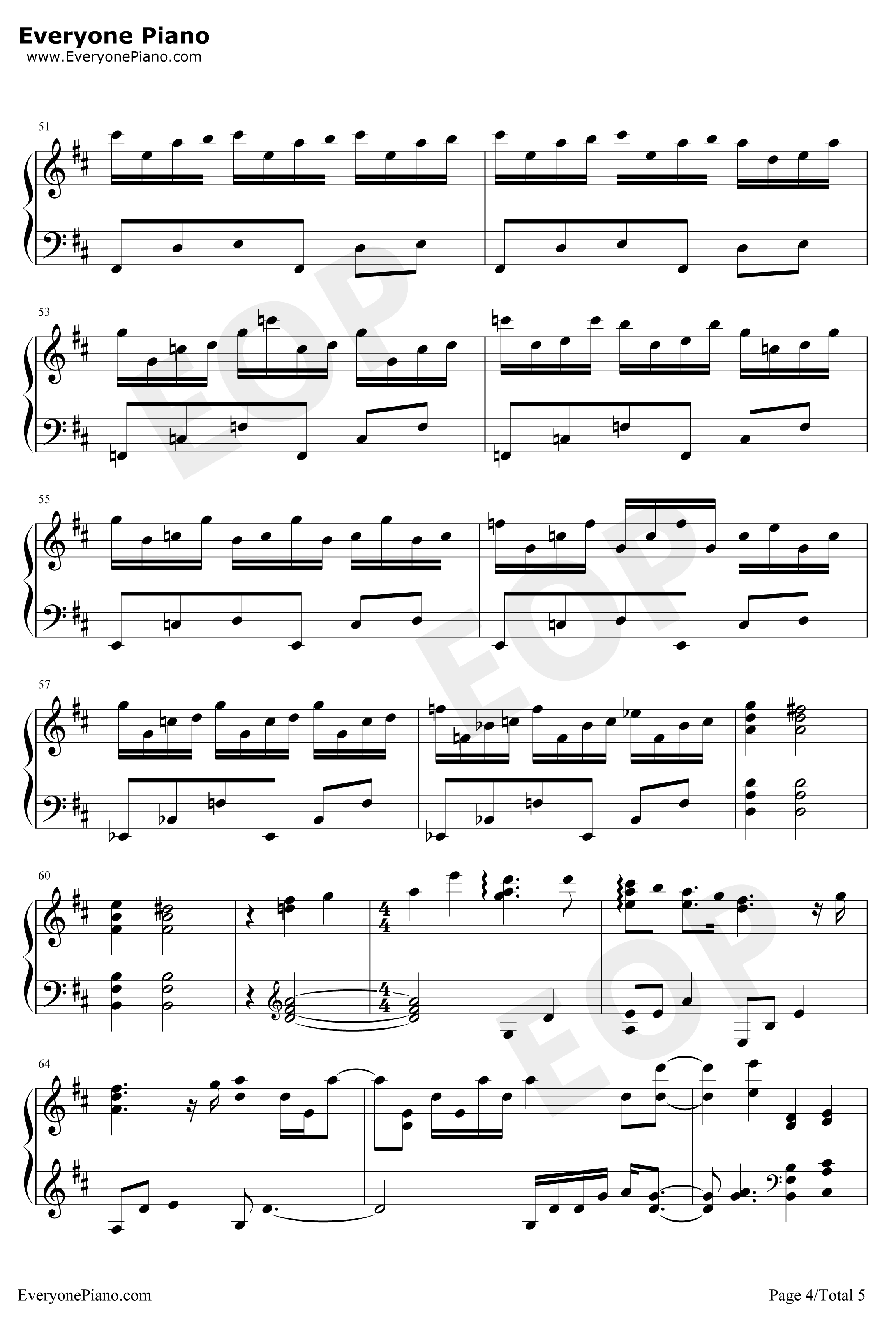 ウィアートル钢琴谱-Rionos-完美钢琴版4