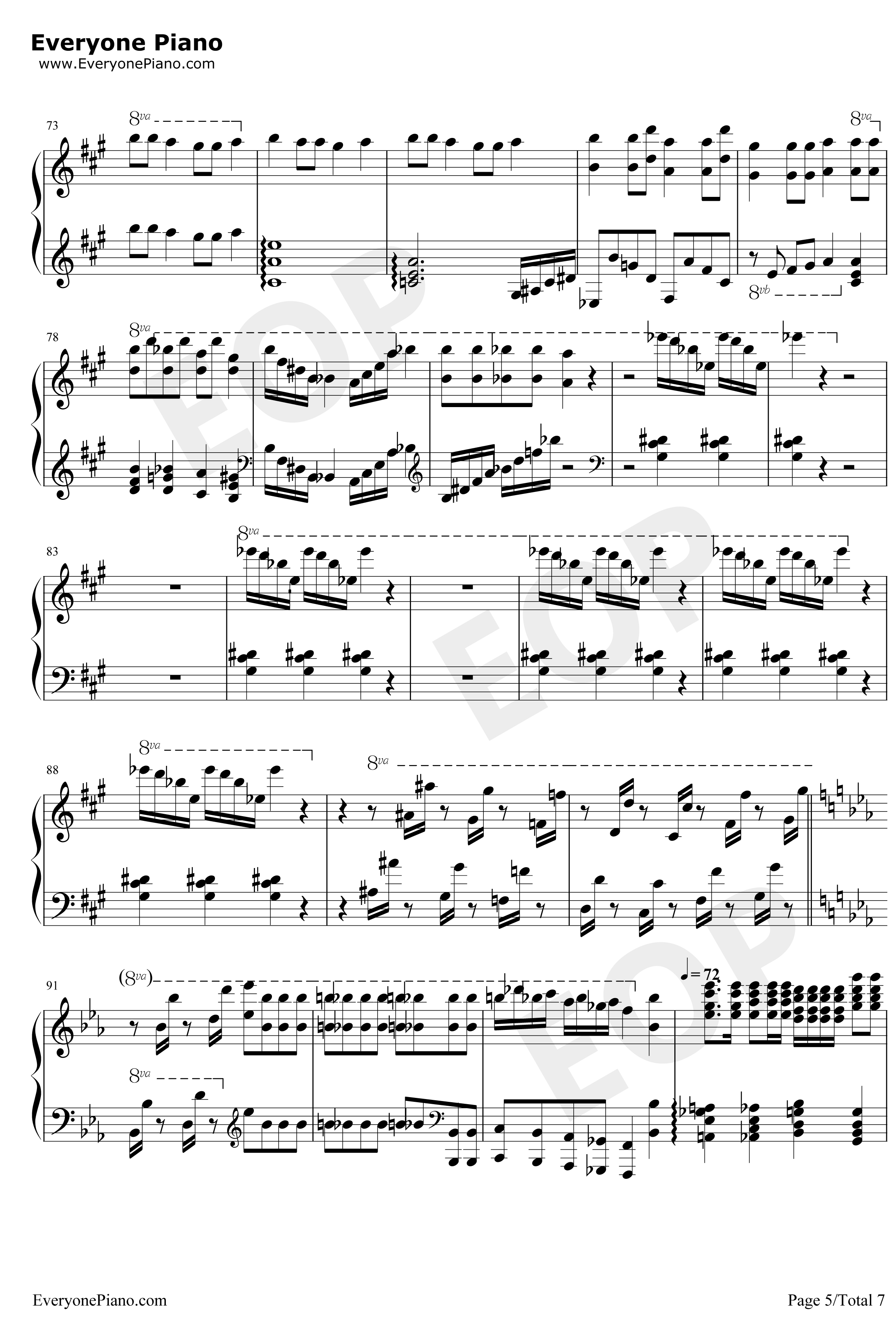 Bohemian Rhapsody钢琴谱-马克西姆-完美版-波希米亚狂想曲5