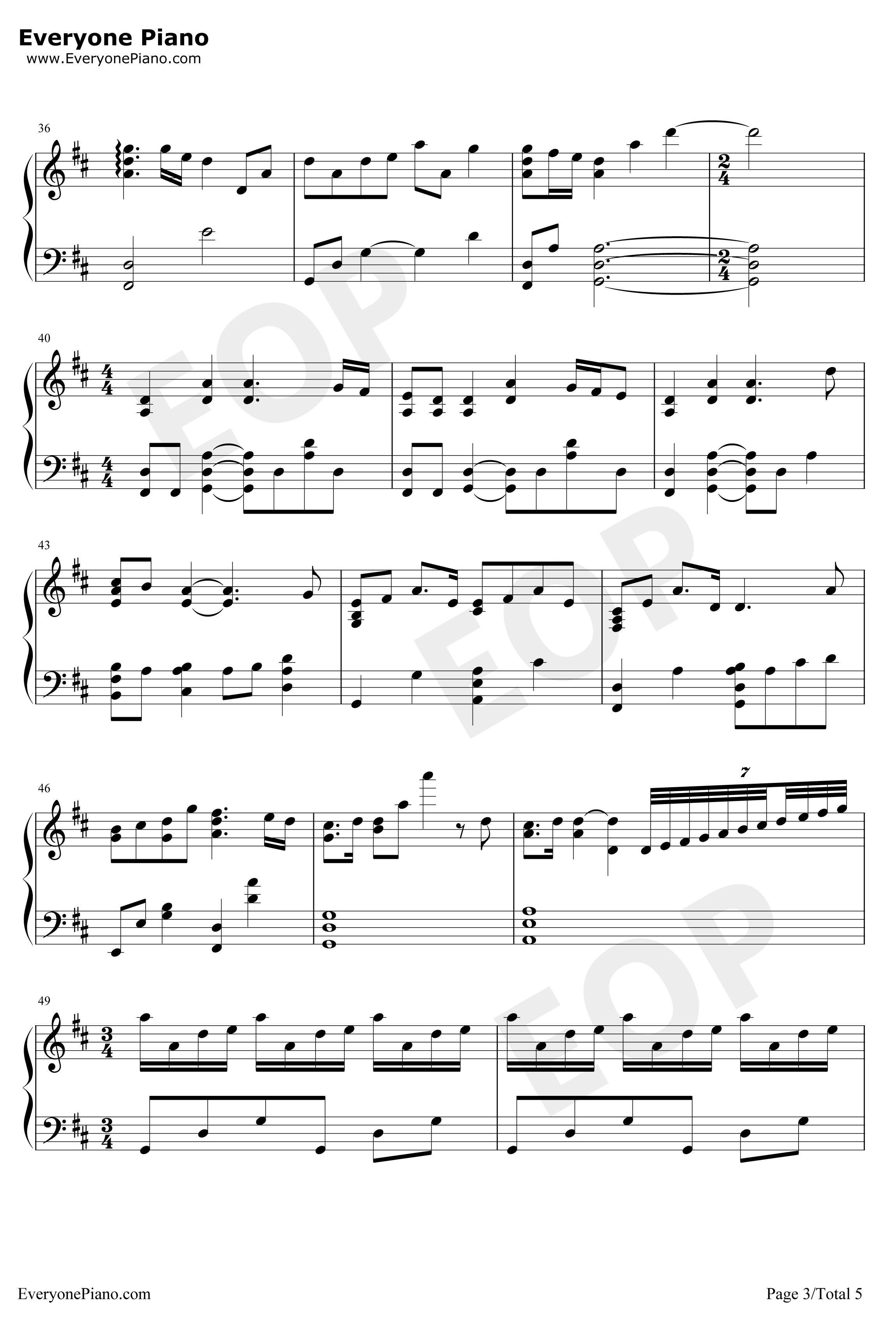 ウィアートル钢琴谱-Rionos-完美钢琴版3