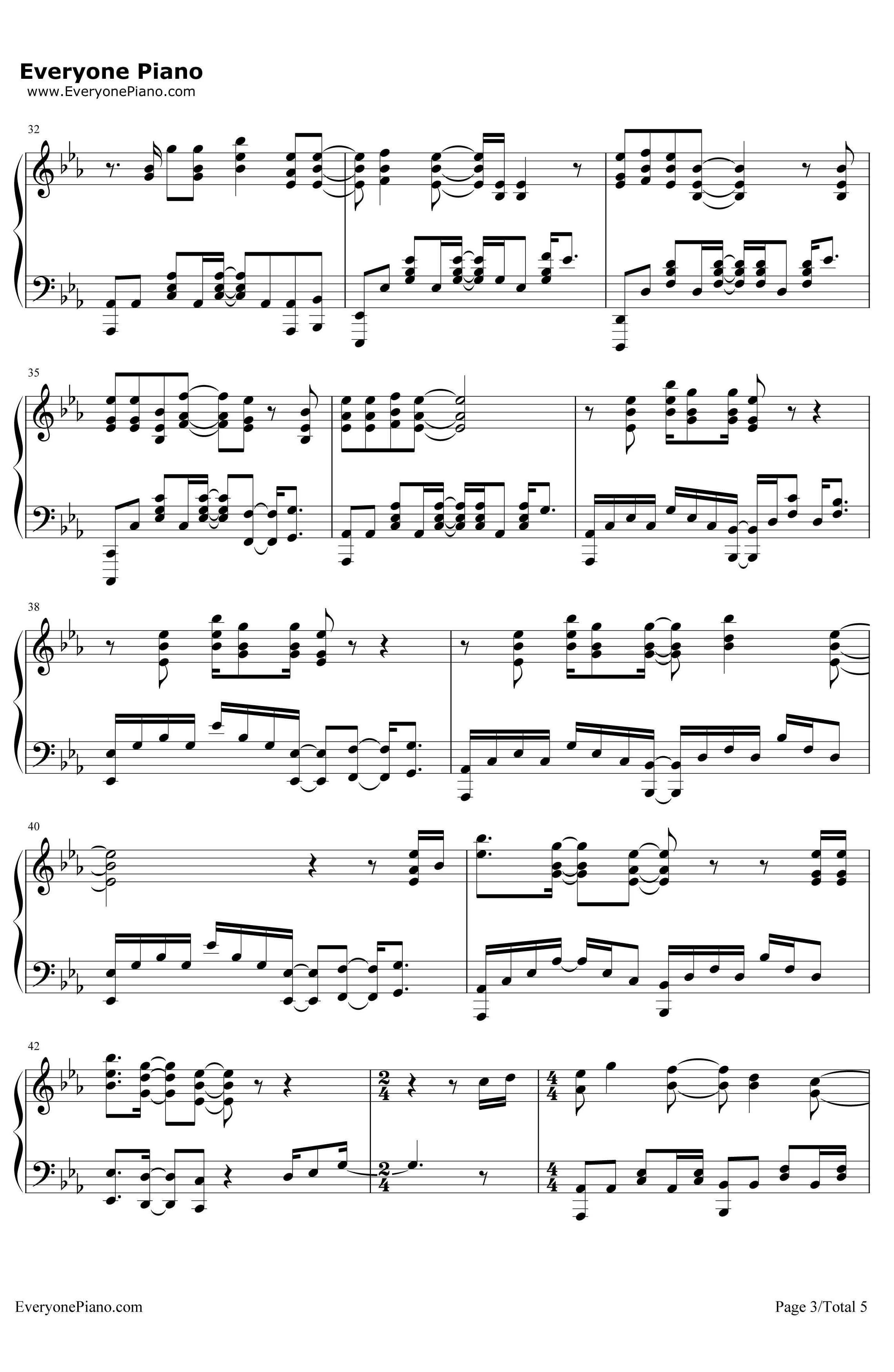 You'reBeautiful钢琴谱-JamesBlunt3