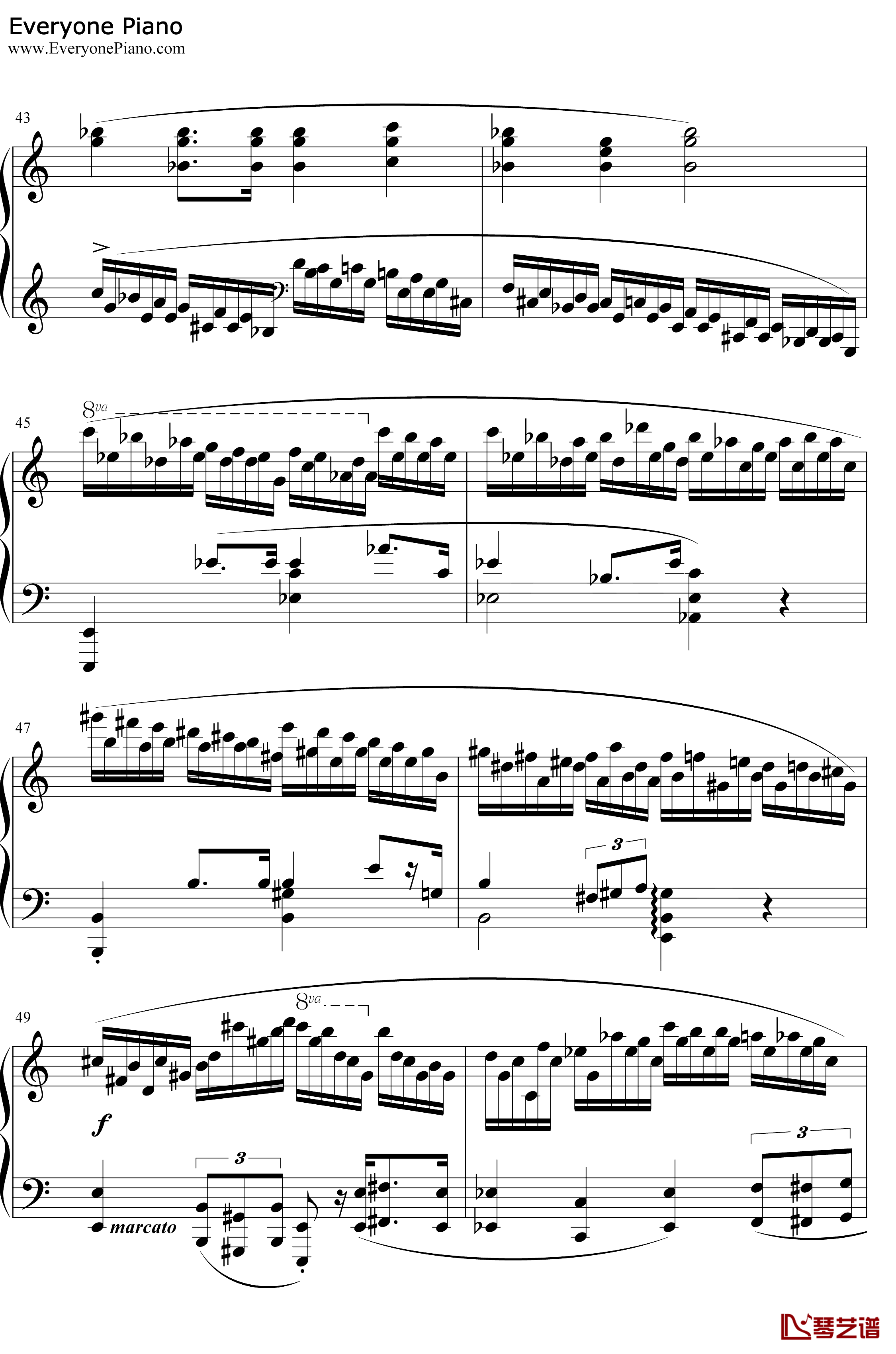 肖邦练习曲第23首钢琴谱-肖邦-肖邦练习曲第23首6