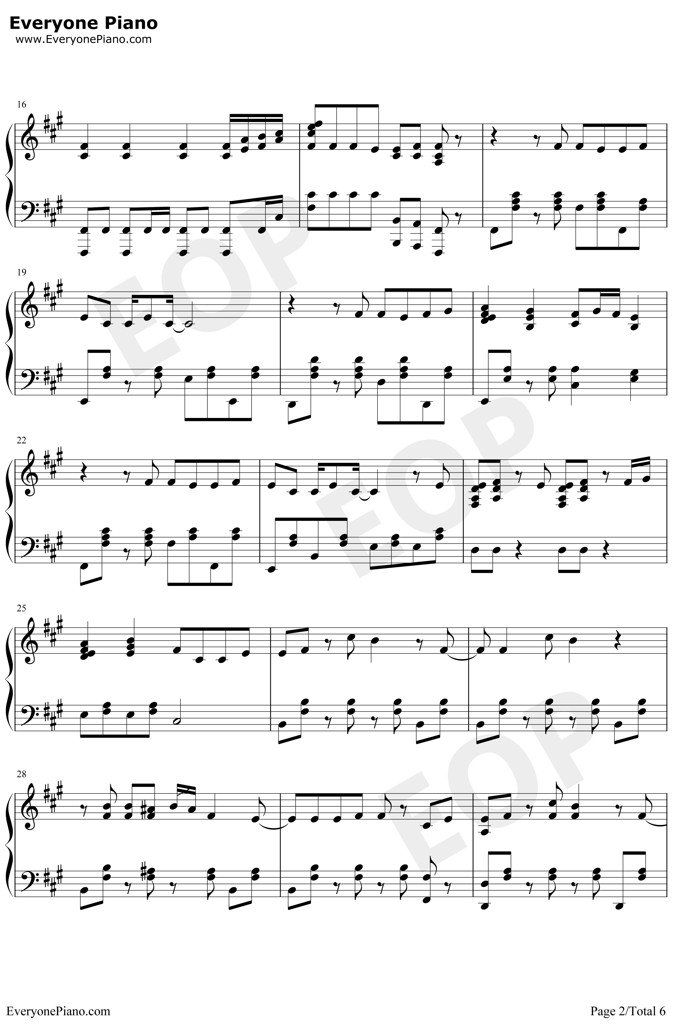 极乐净土钢琴谱-GARNiDELiA-合音版2