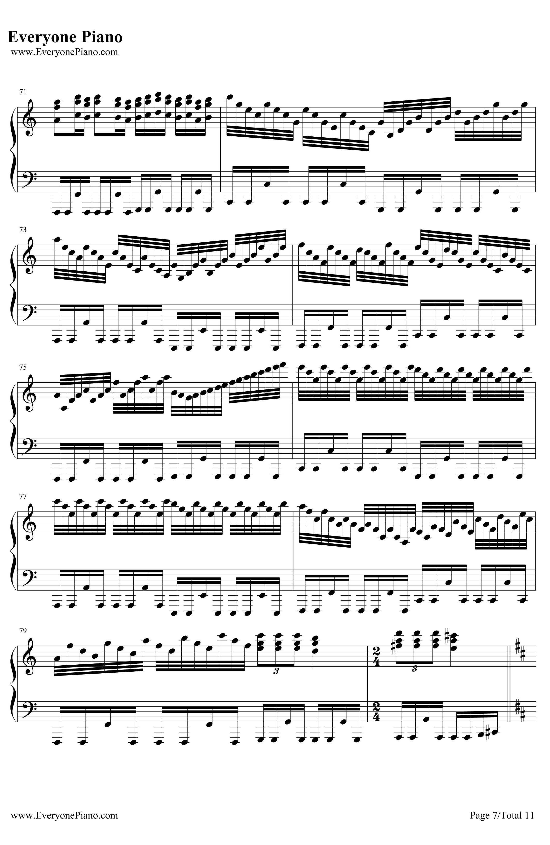 卡农疯狂版钢琴谱7