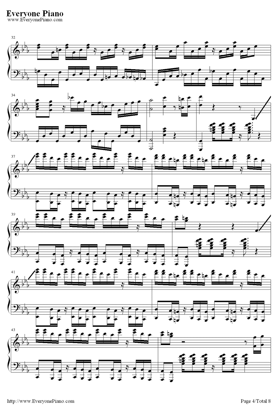 古巴鸡尾酒（Mojito）钢琴谱-马克西姆4