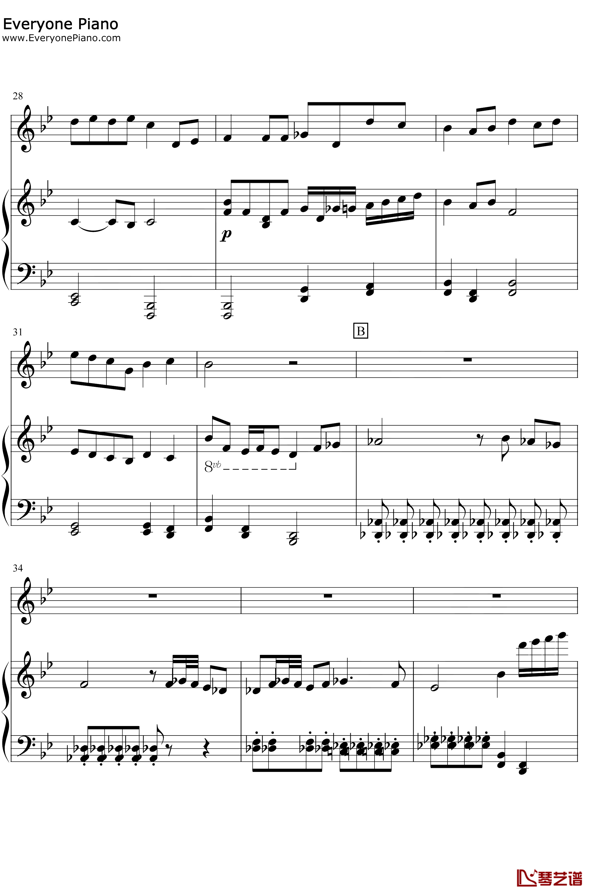 时光机钢琴谱-五月天-纯钢琴弹唱版4