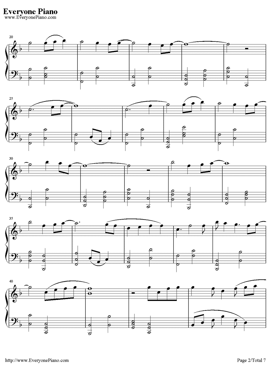 小小的手心完整版钢琴谱-麻枝准-CLANNAD插曲2
