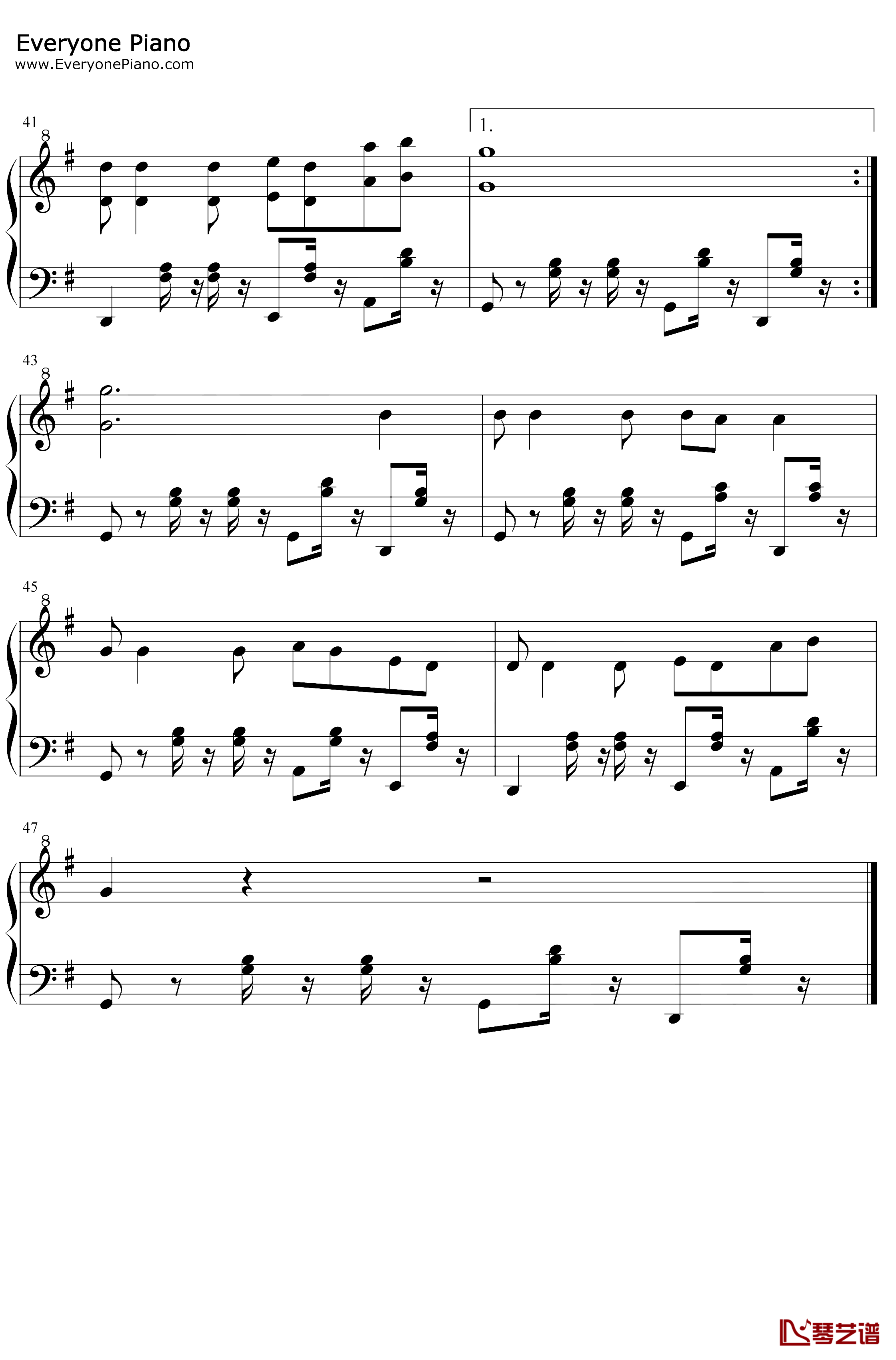 童年钢琴谱-罗大佑-完美版5