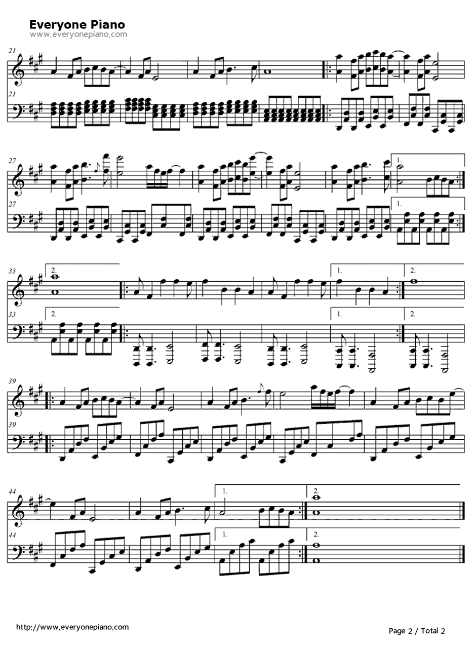 Dear Boy钢琴谱-Avicii2
