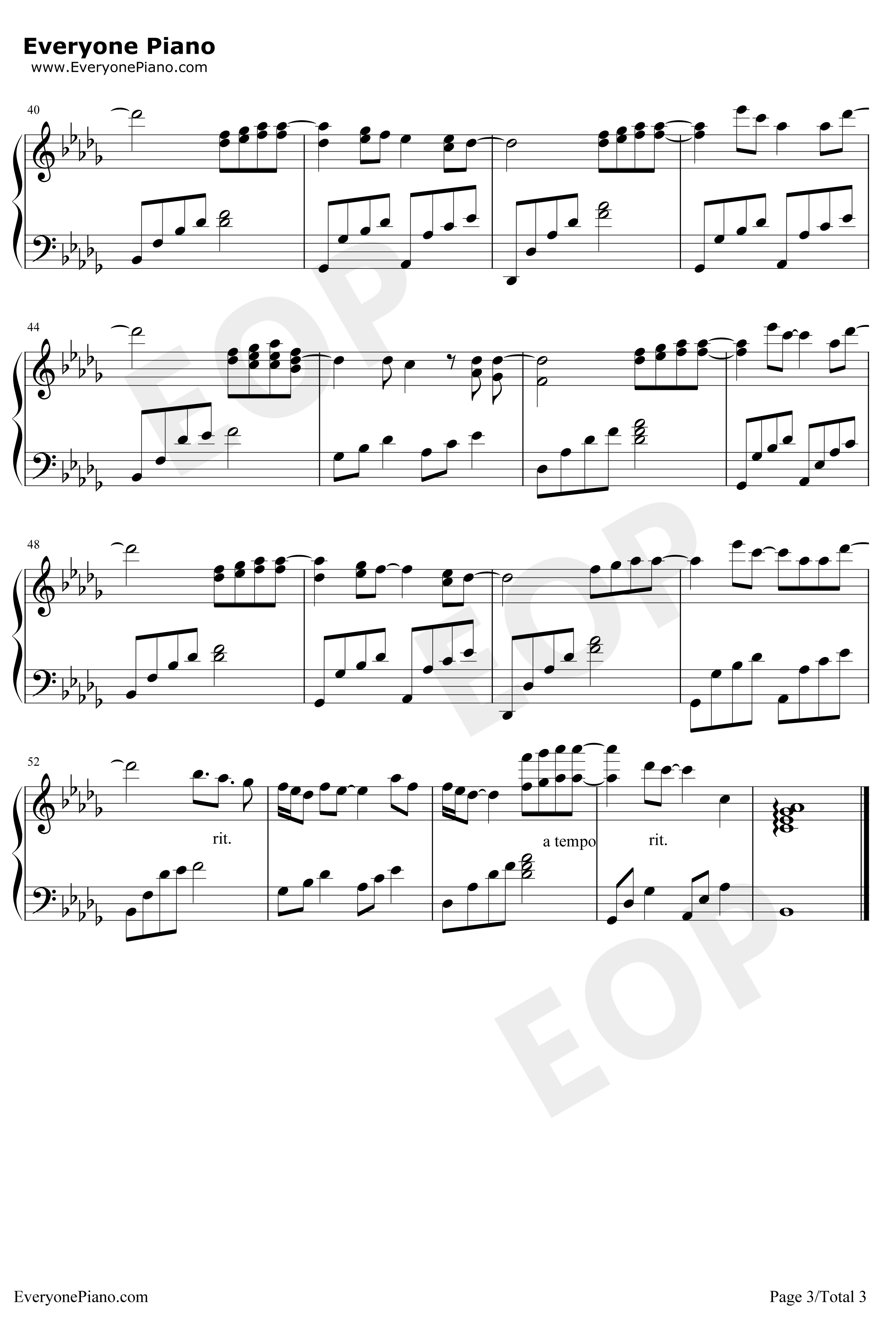 远方钢琴谱-S.H.E3