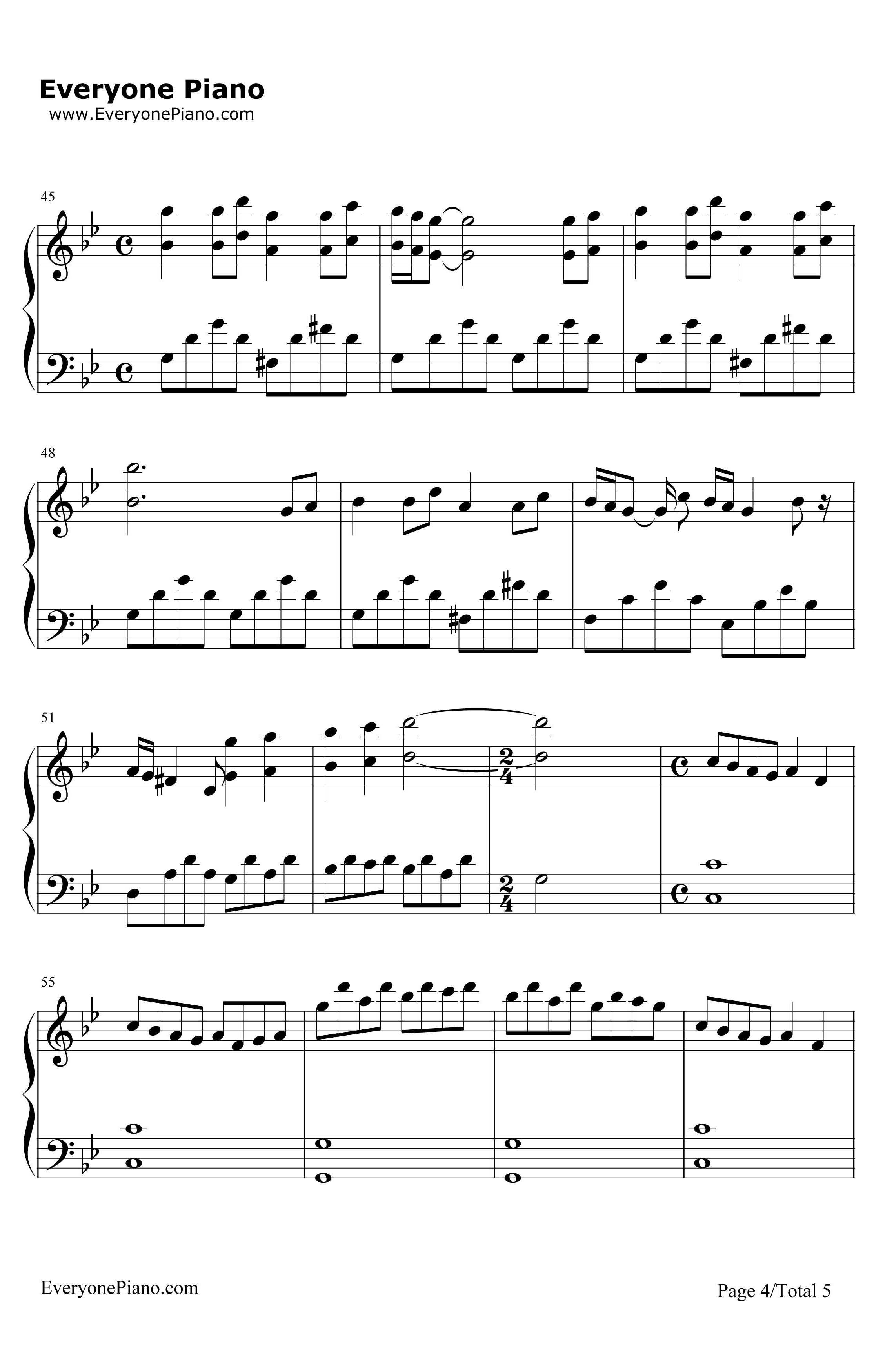 海王星钢琴谱-班得瑞-《迷雾森林》班得瑞4