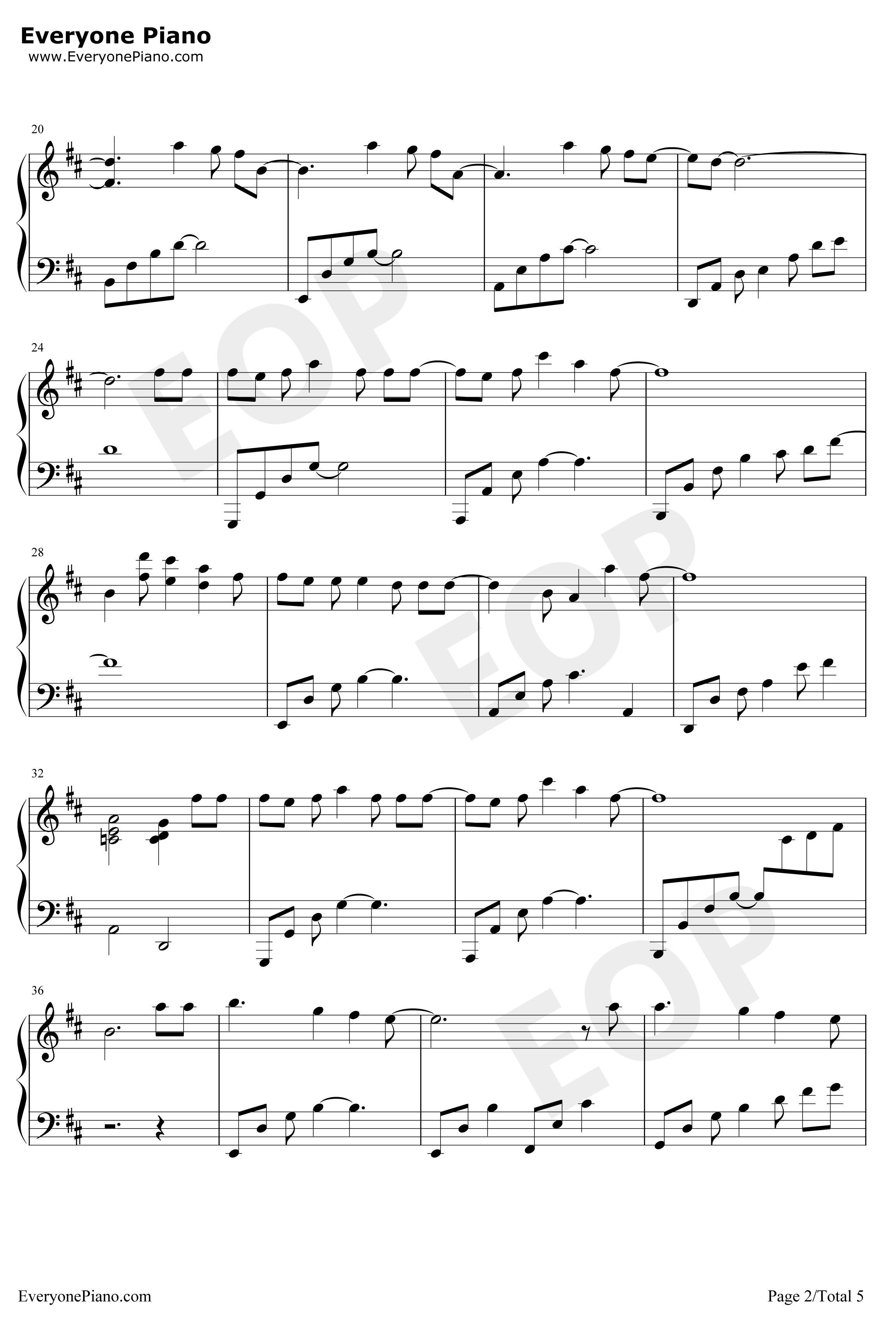 天份钢琴谱-薛之谦-独奏版2