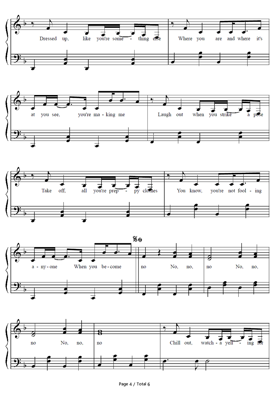 Complicated钢琴谱-Avril Lavigne4